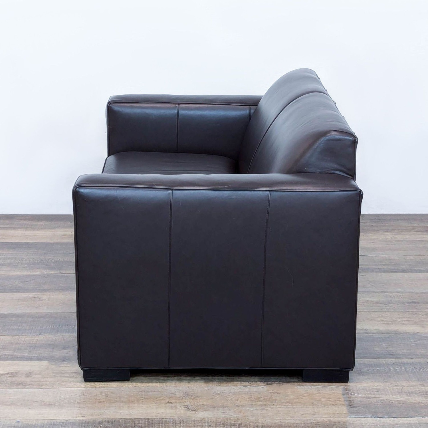 Room & Board Leather Loveseat in Leisure Mocha - image-6