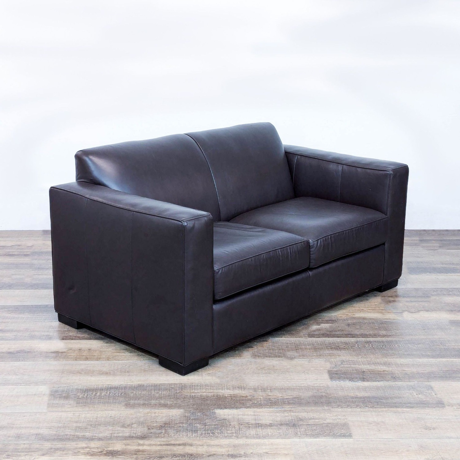 Room & Board Leather Loveseat in Leisure Mocha - image-9