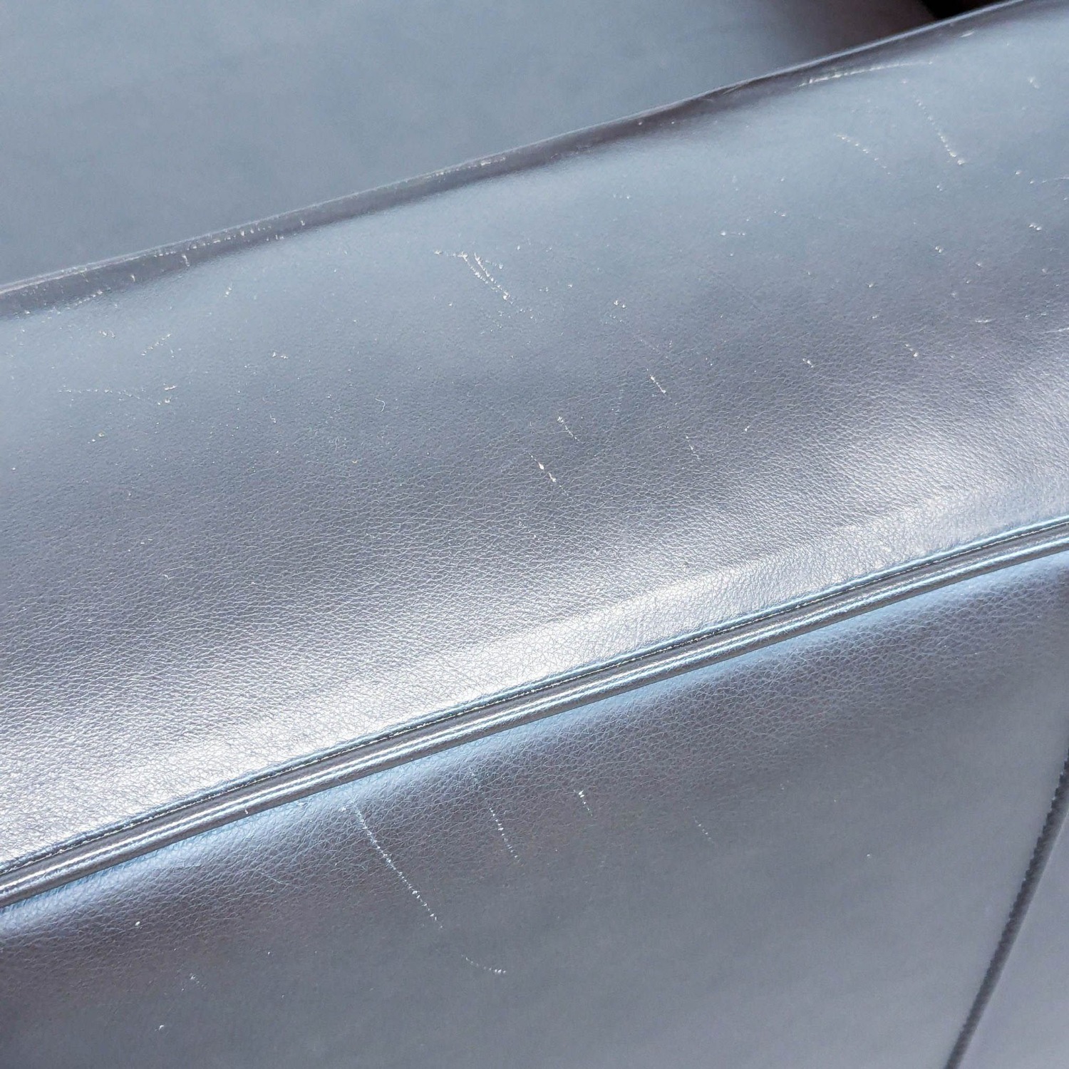 Room & Board Leather Loveseat in Leisure Mocha - image-3