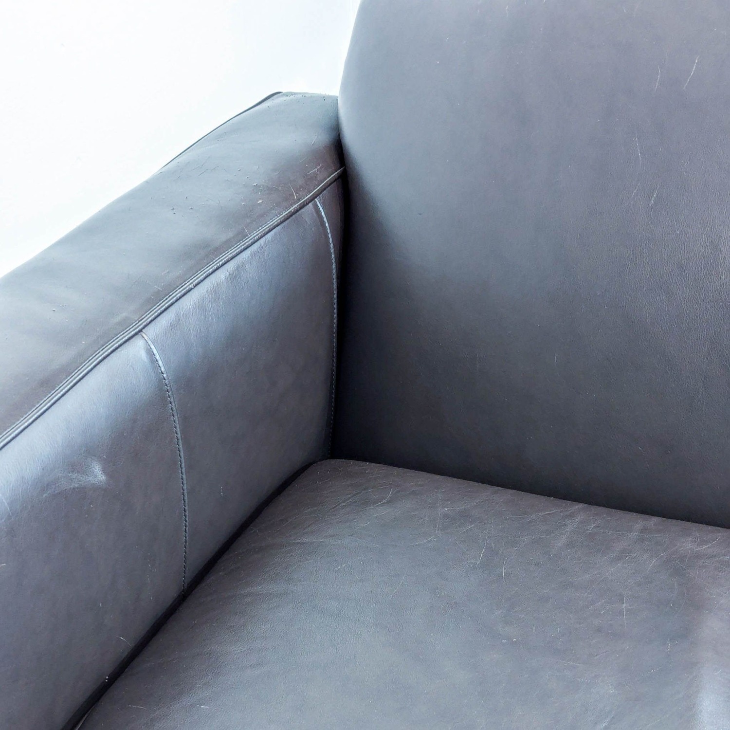 Room & Board Leather Loveseat in Leisure Mocha - image-5