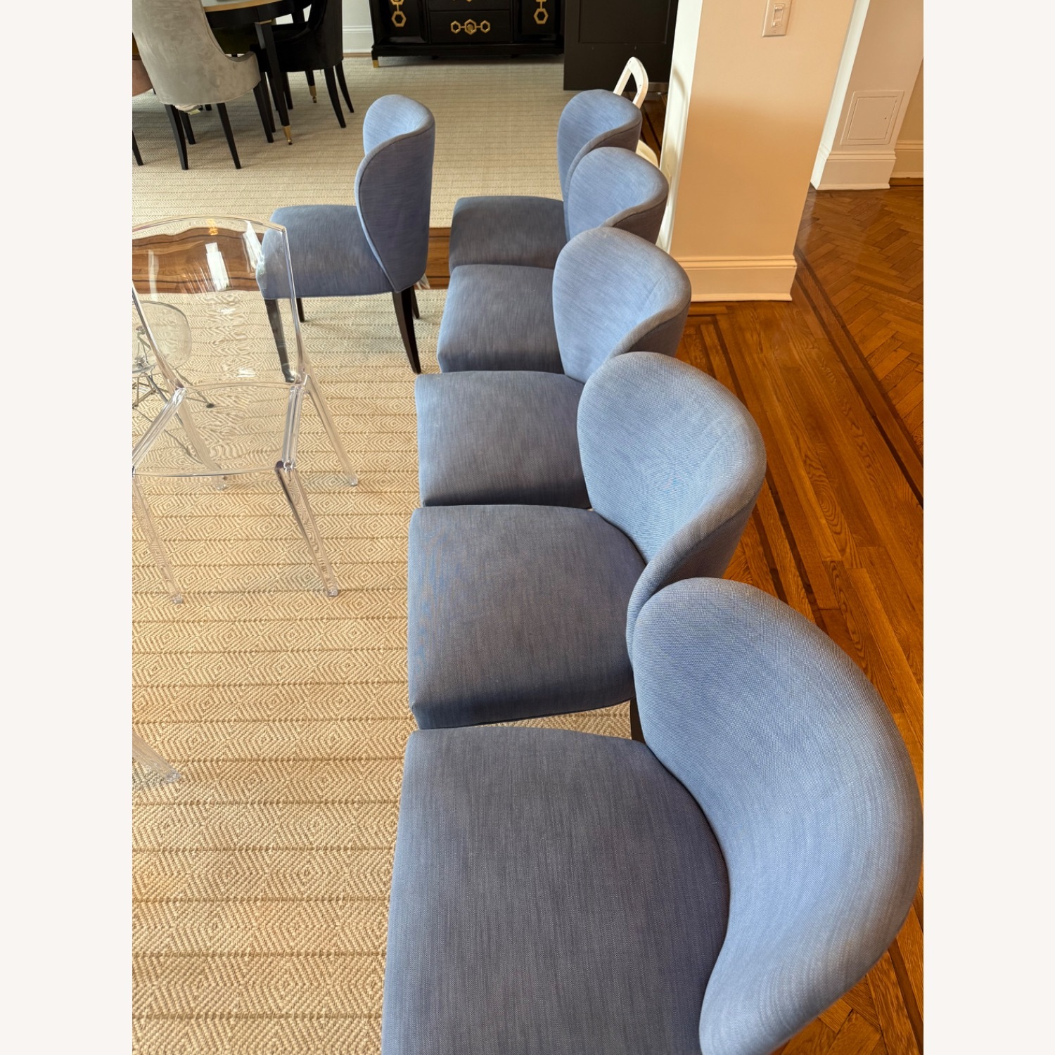 Custom Blue Dining Chairs - image-1