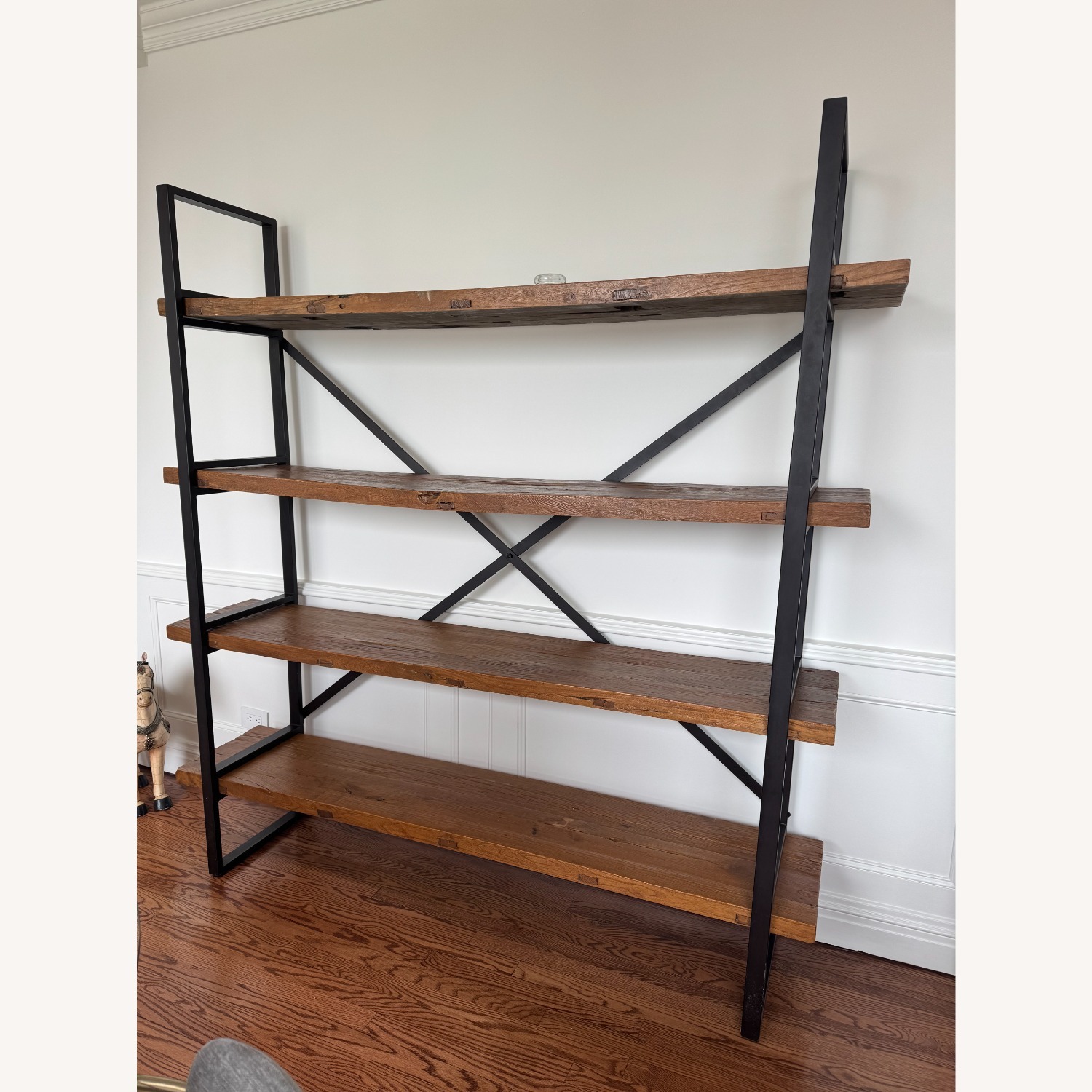 Wood & Iron Bookcase / Wall Unit - image-2