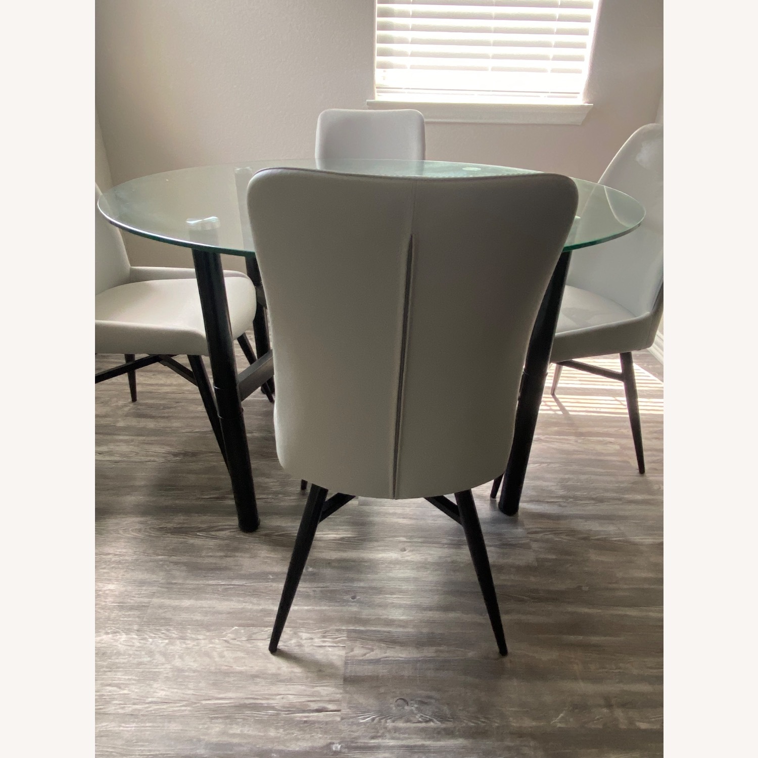 Rooms To Go Glass Table with 4 Chairs  - image-1