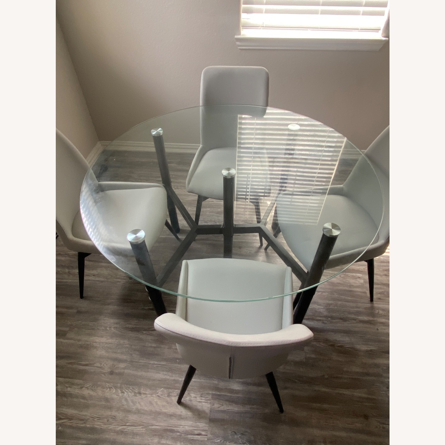 Rooms To Go Glass Table with 4 Chairs  - image-3