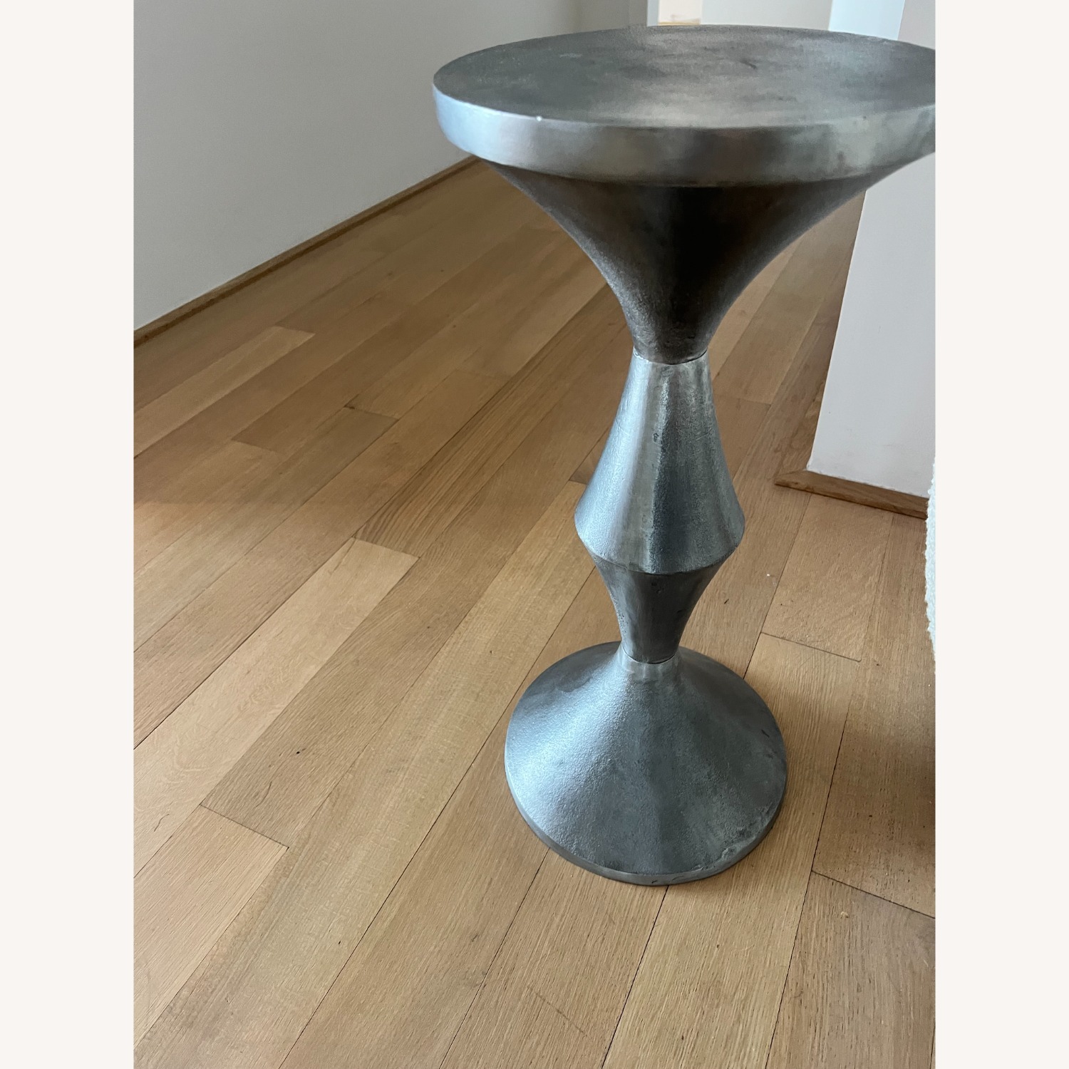 Vintage Geometric Metal Side Table - image-1