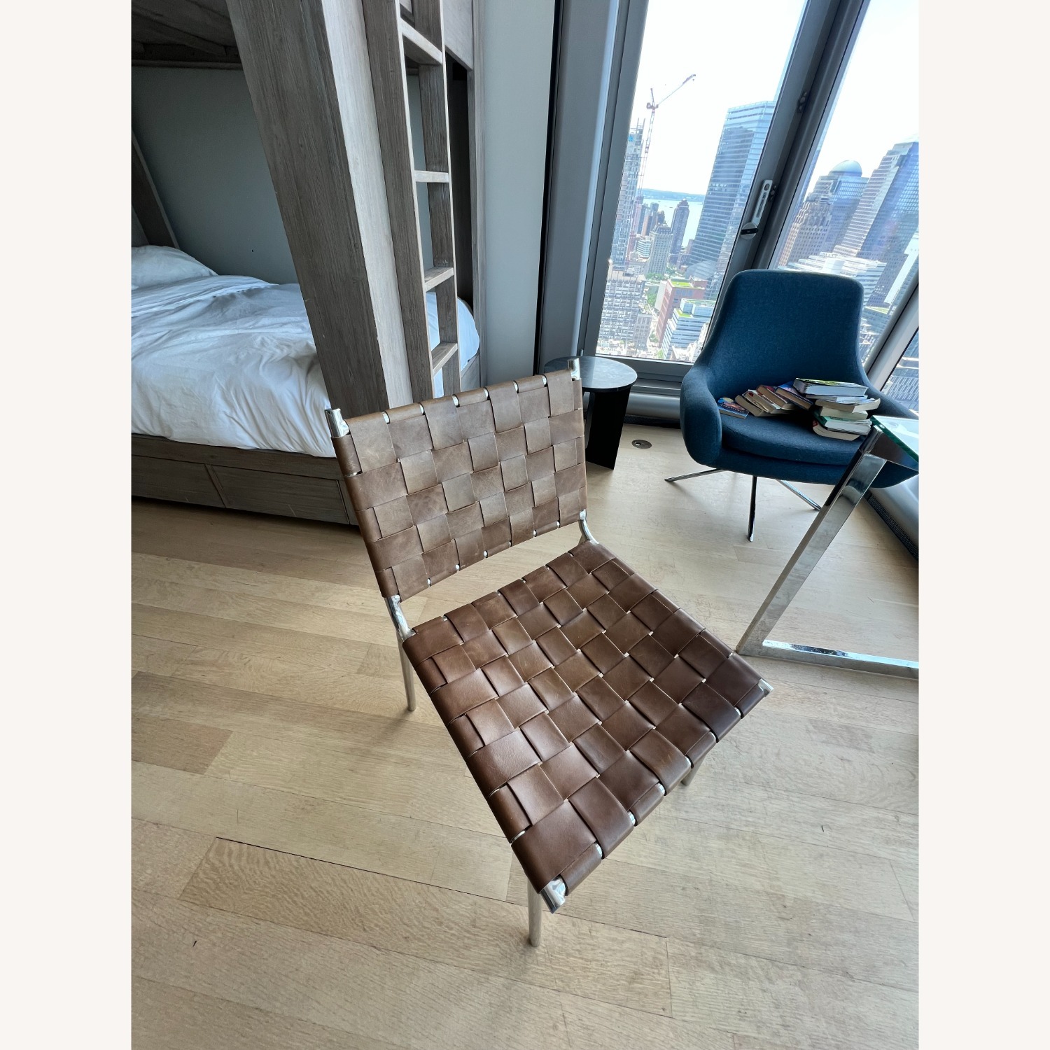 CB2 Woven Leather Chair - image-3