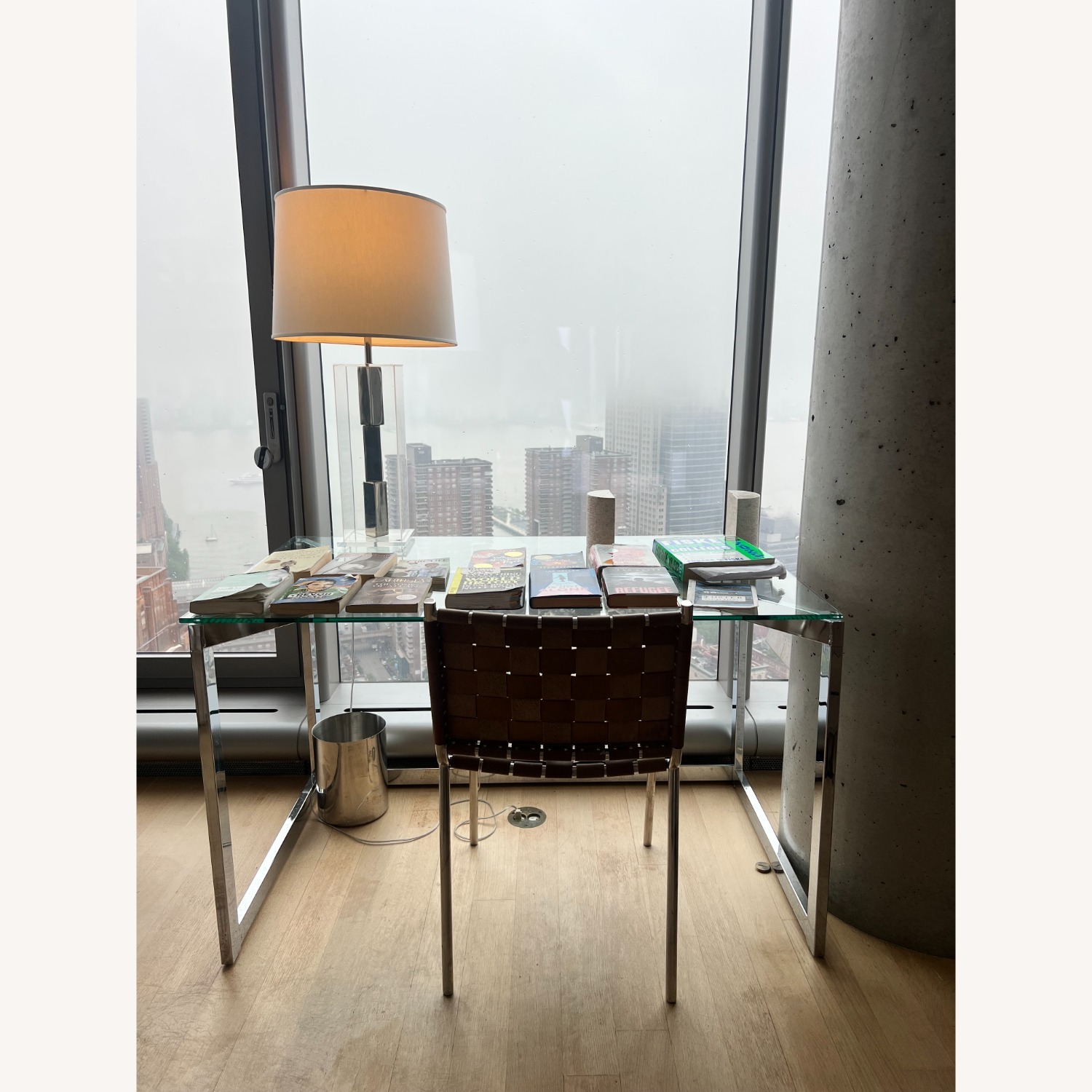 CB2 Woven Leather Chair - image-2