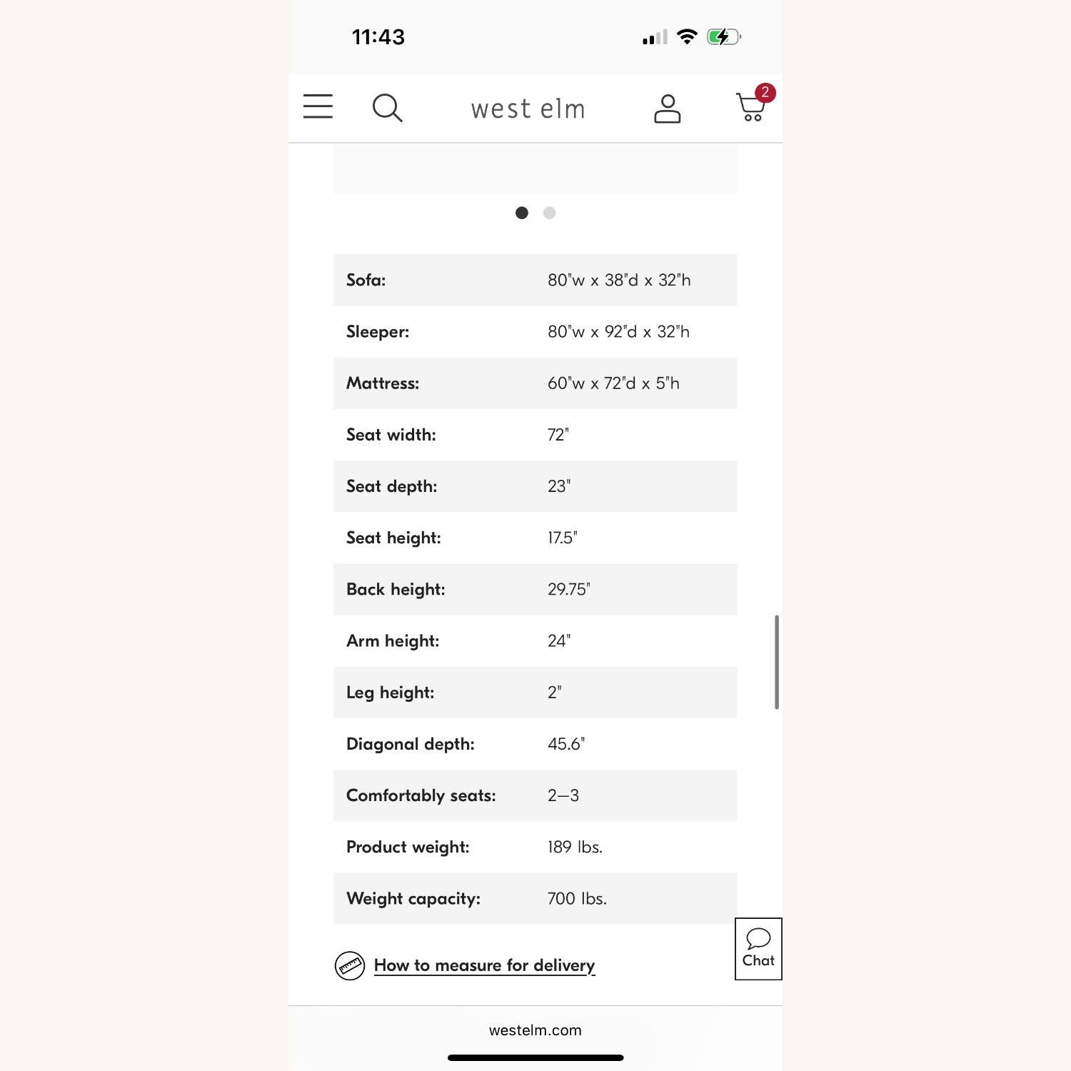 West Elm Marin Sleeper Sofa  - image-2