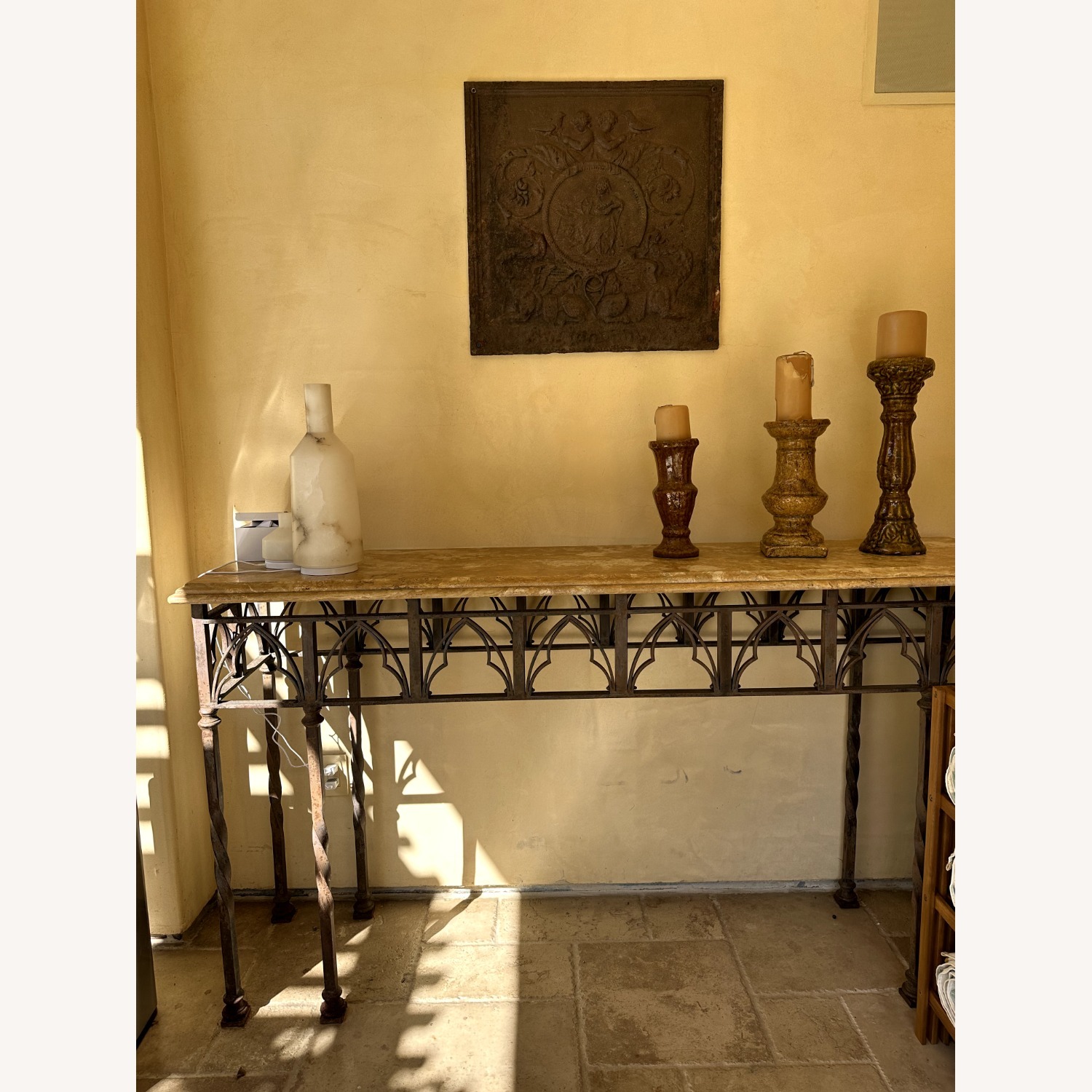 Taylor Made Custom Iron & Marble Custom Table  - image-1