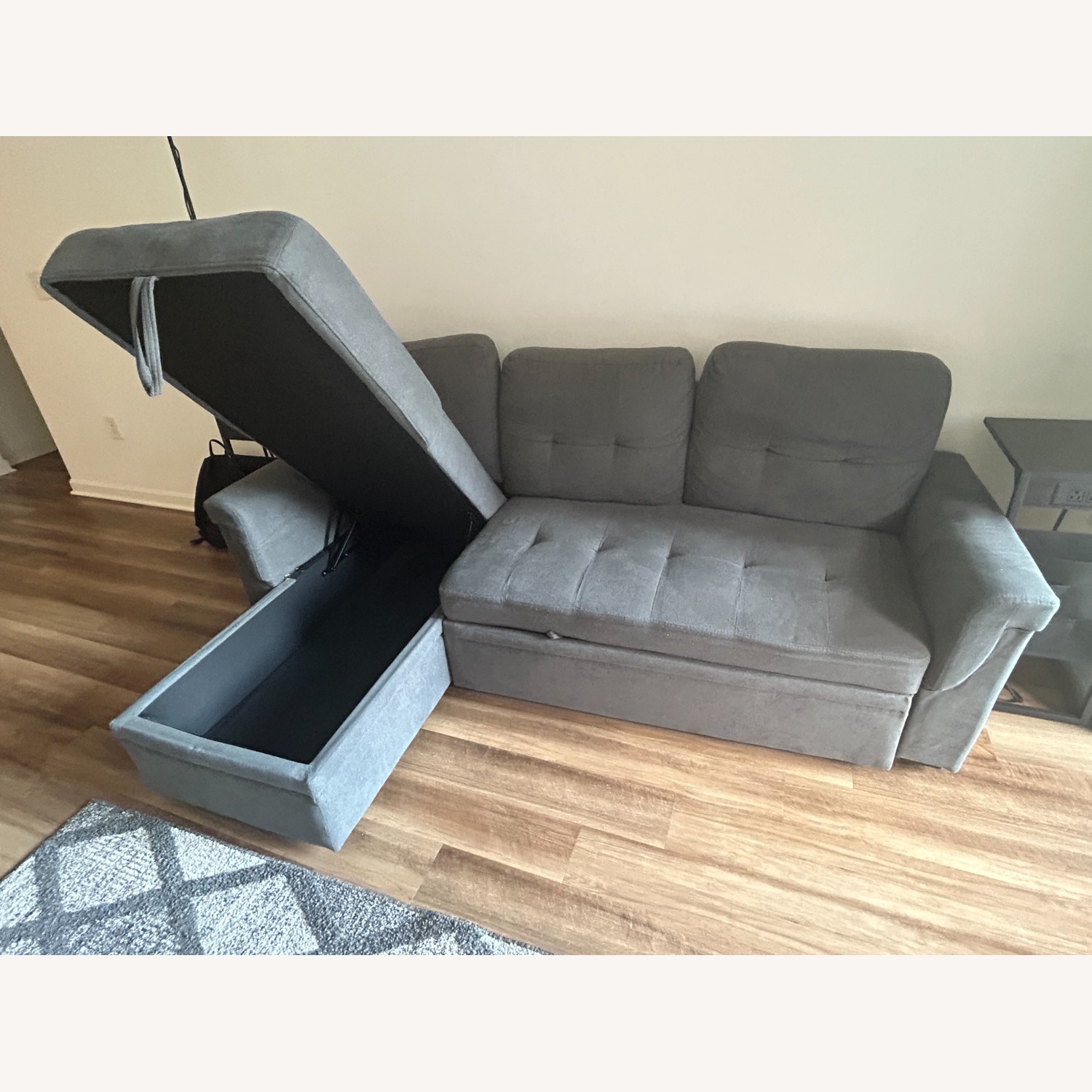 Amazon Uhome Upholstered Sleeper Sofa with USB Ports - image-2