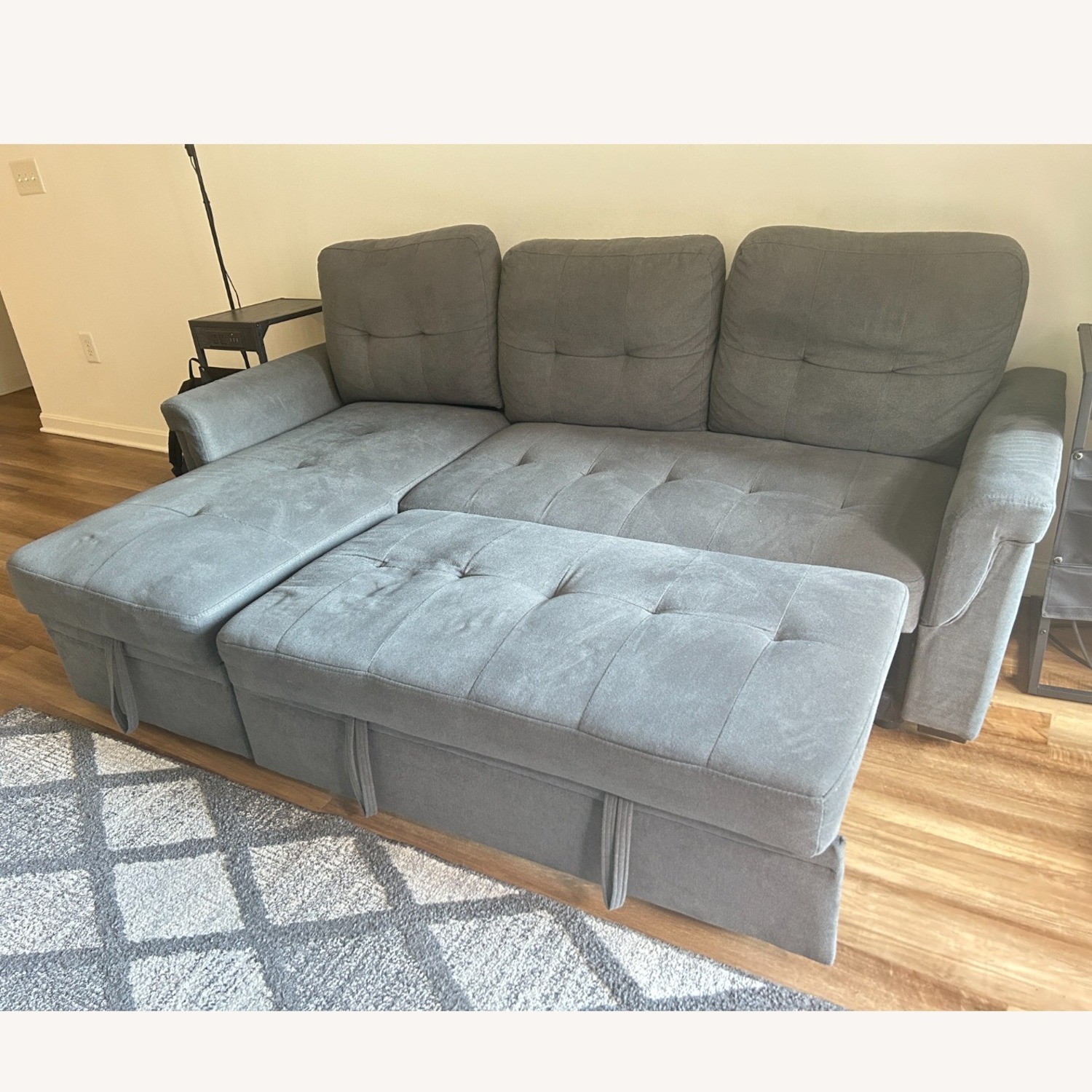 Amazon Uhome Upholstered Sleeper Sofa with USB Ports - image-5