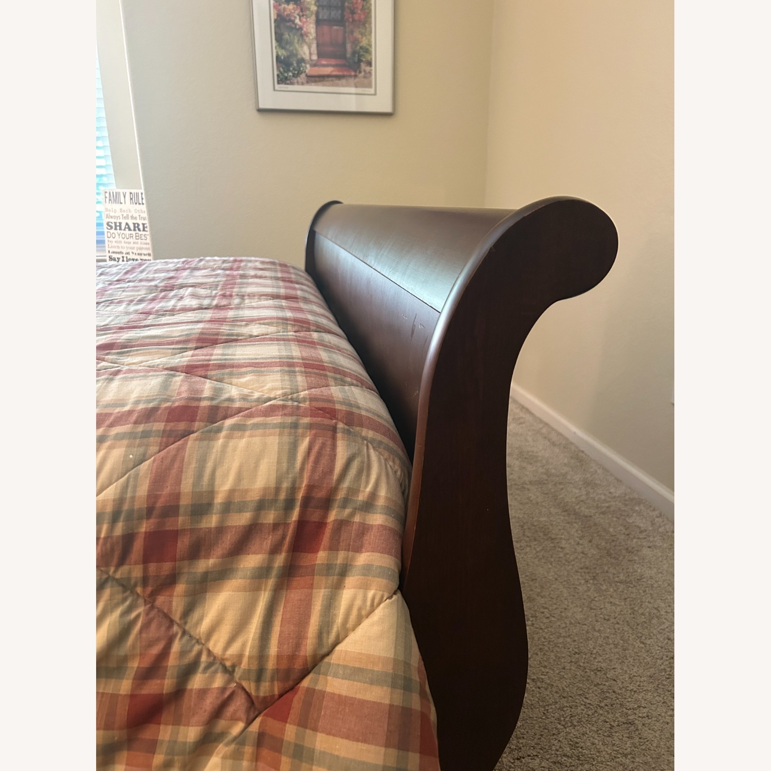 Solid Wood Sleigh Bed - image-4