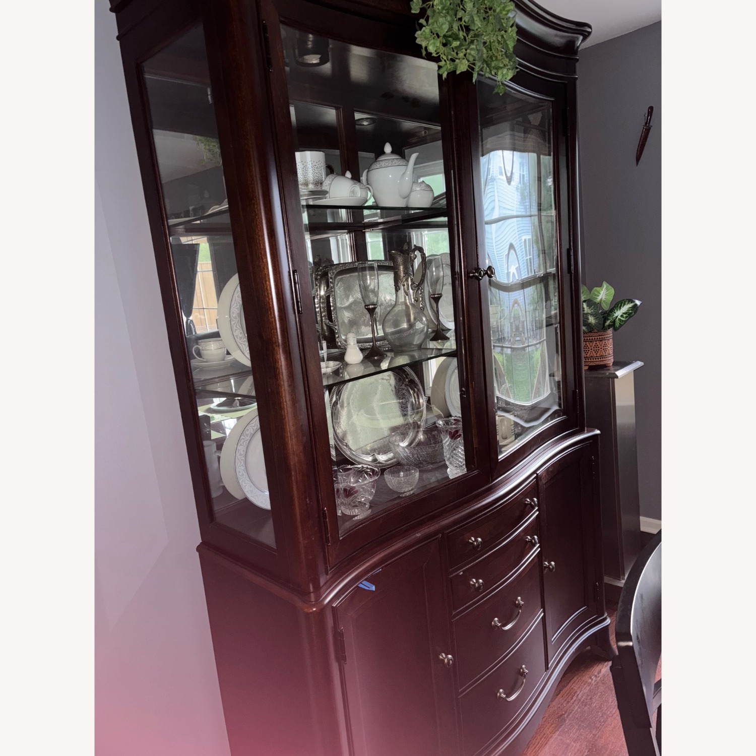 Mahogany China Cabinet - image-1