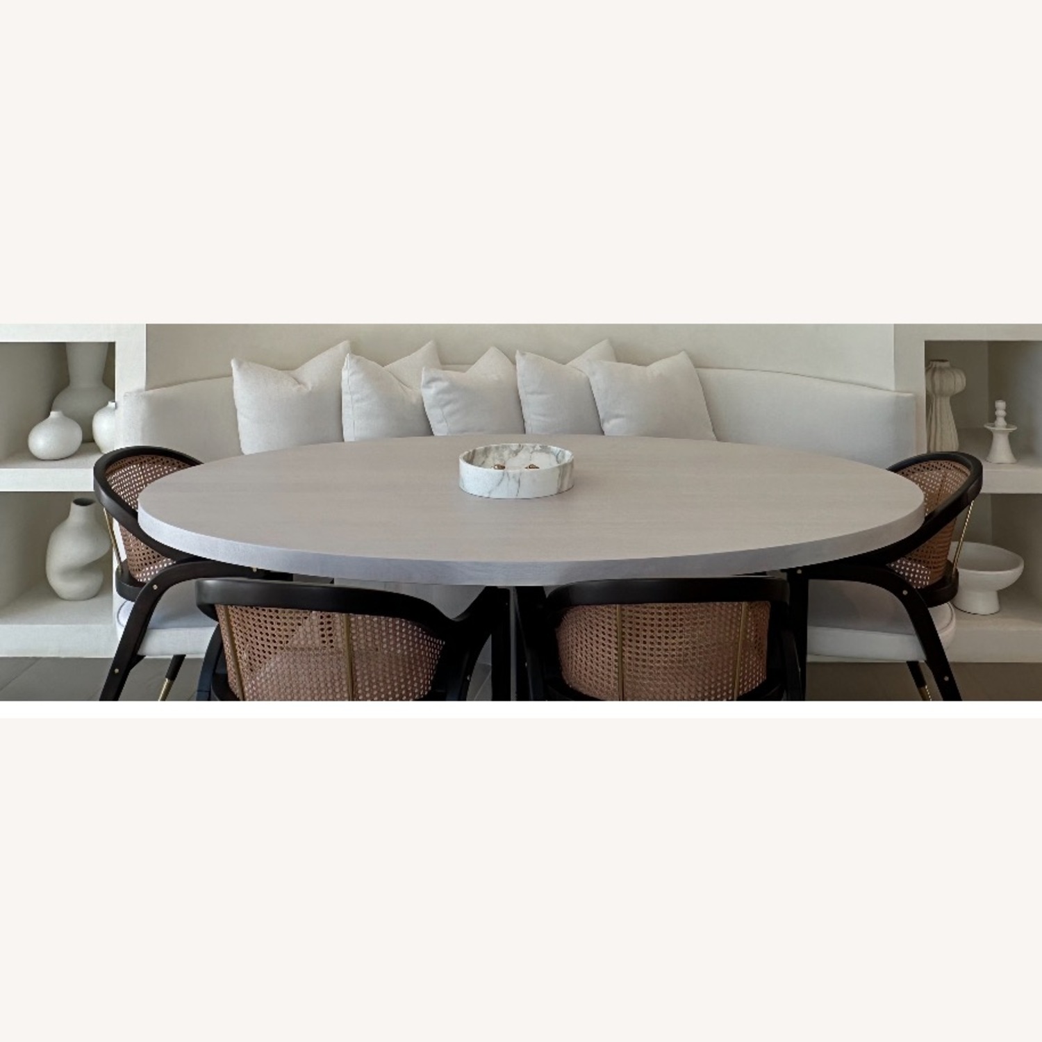 Avenue Road Light Gray and Taupe Dining Table - image-2