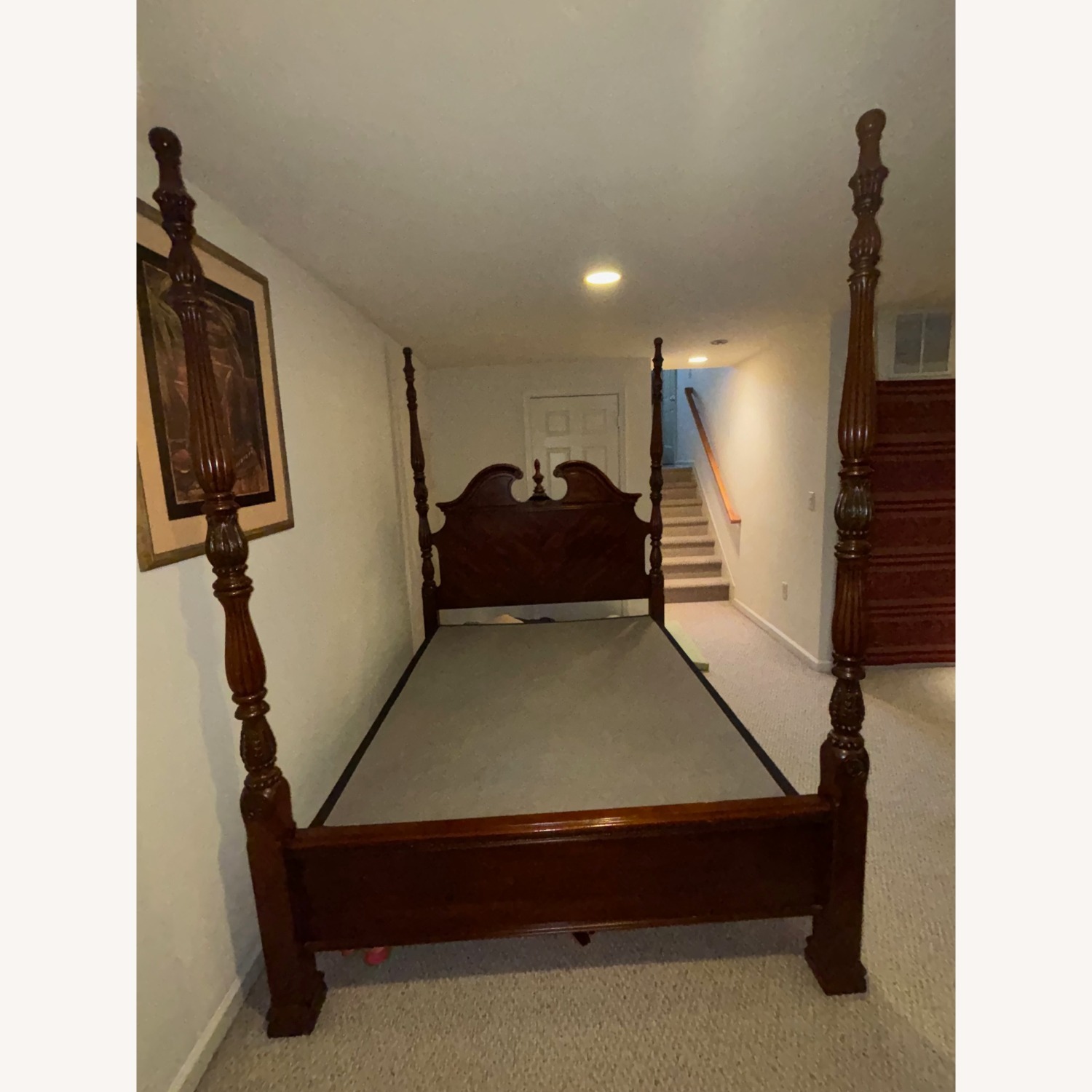 Queen Four-Poster Mahogany Bedframe - image-3
