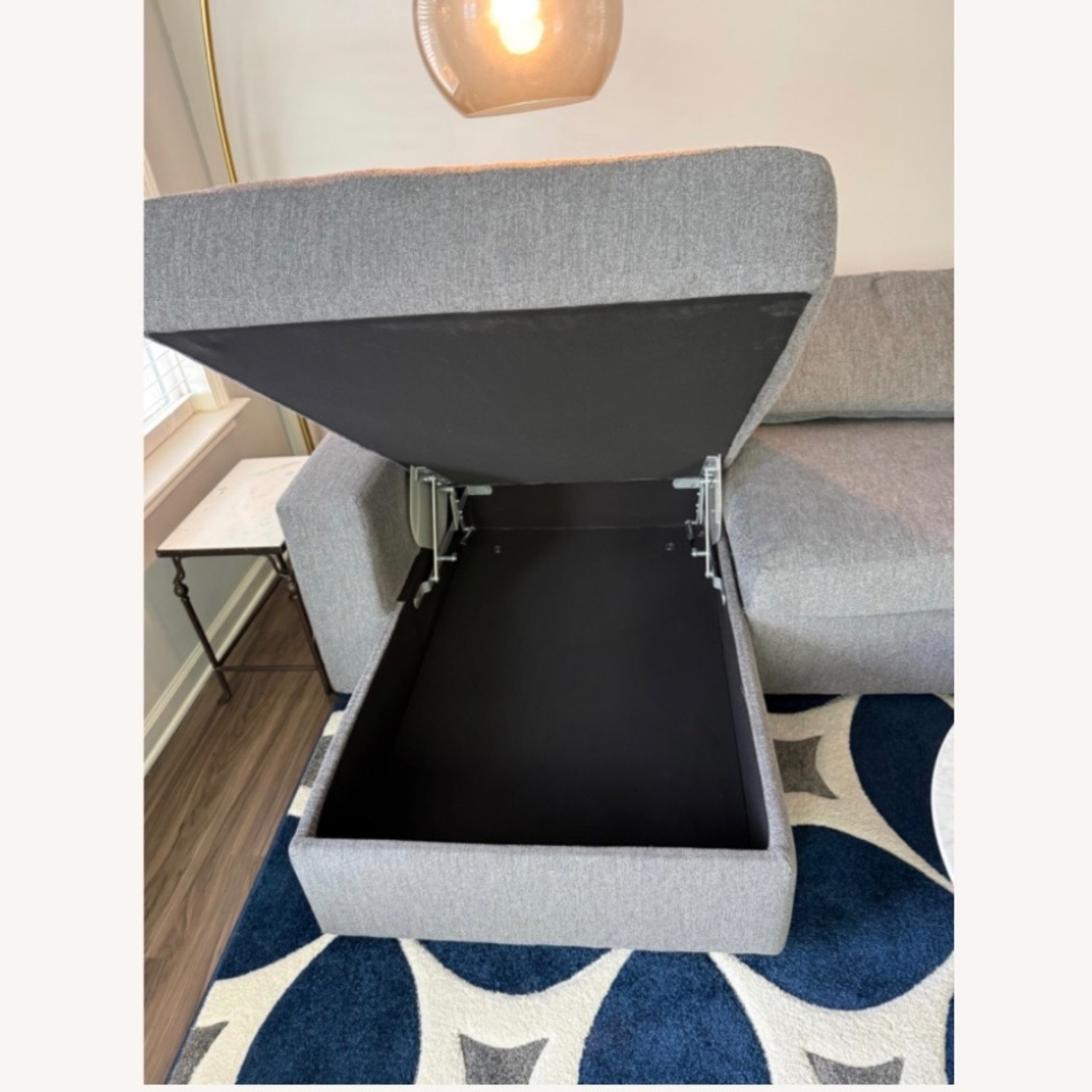 West Elm Sleeper Storage Chaise Right Sectional - image-6