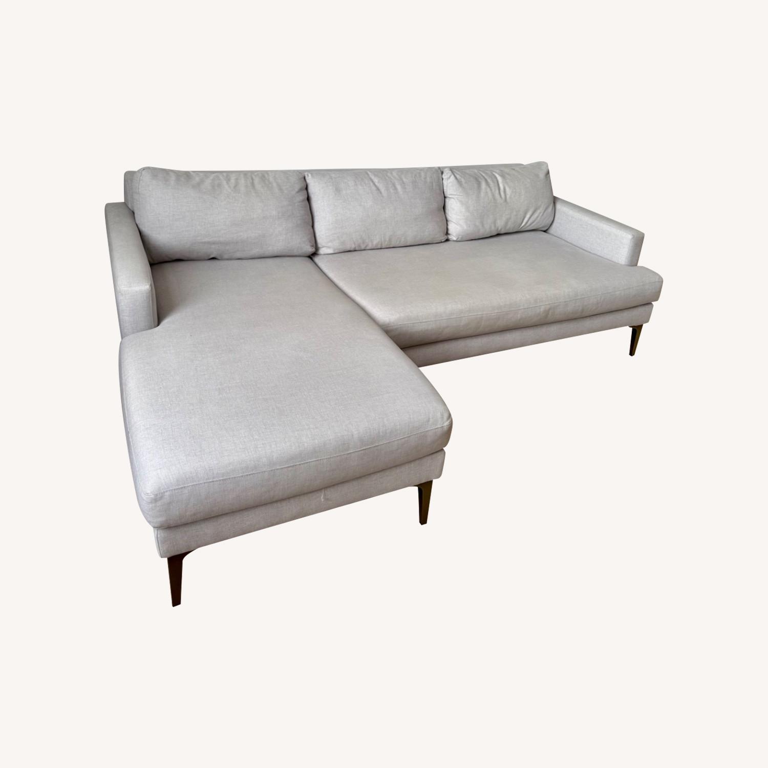 West Elm Andes Reversible Sectional Beige - image-0