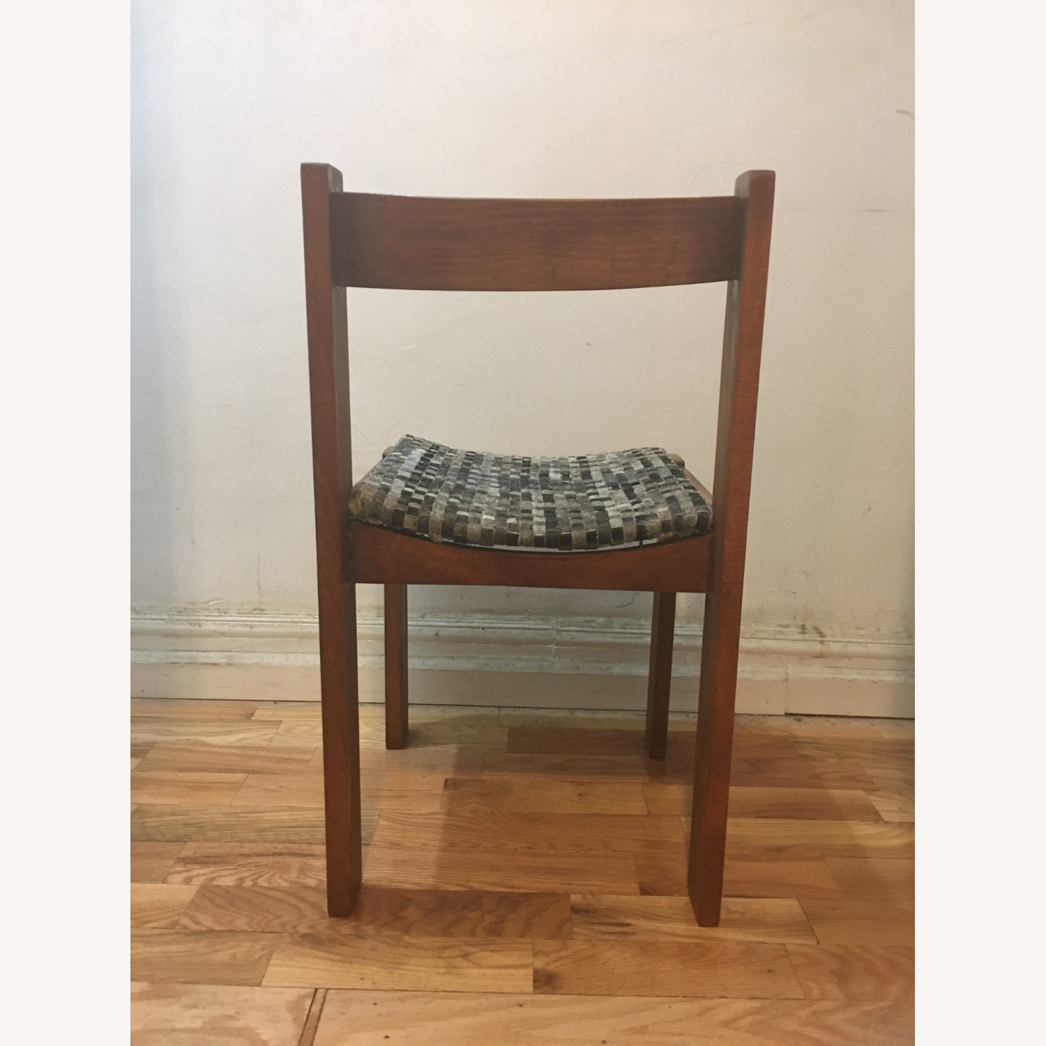 MCM Wood & Woven Leather Accent Chair - image-1