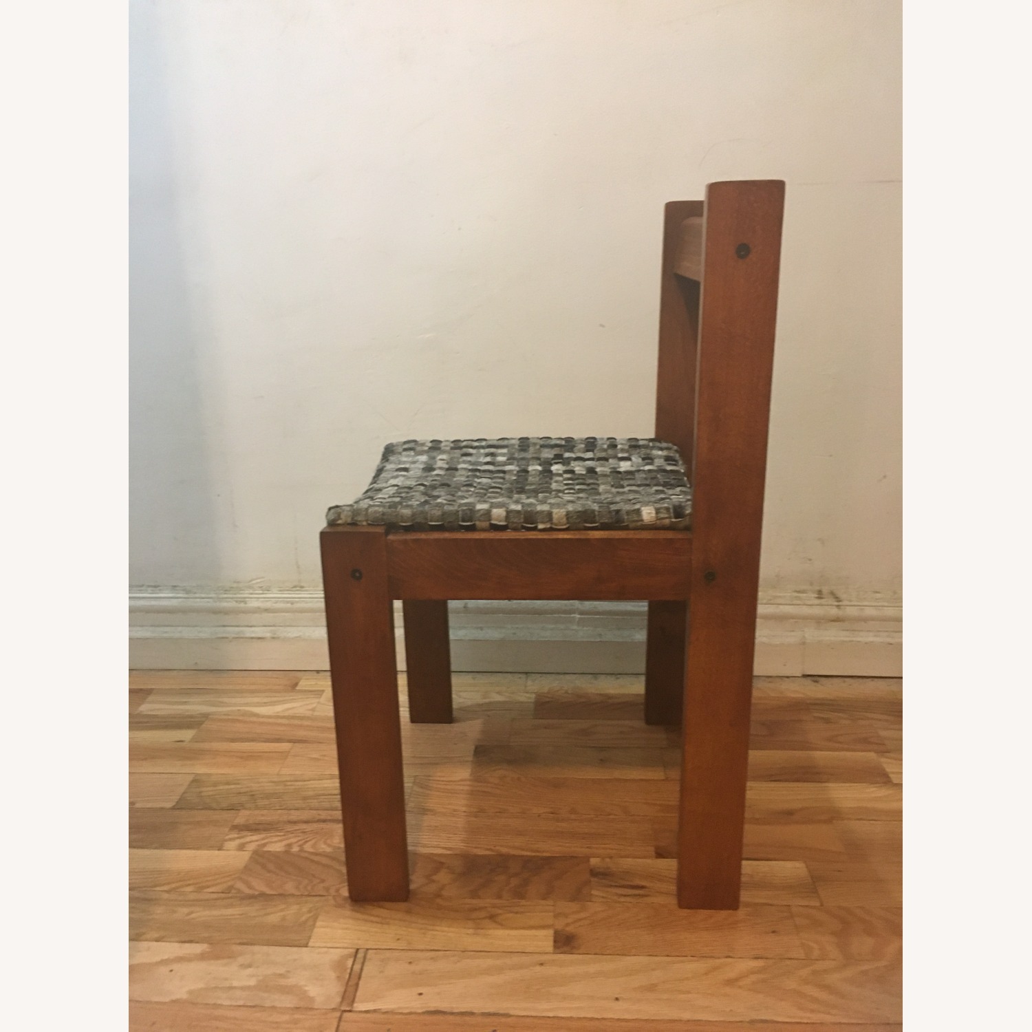 MCM Wood & Woven Leather Accent Chair - image-2