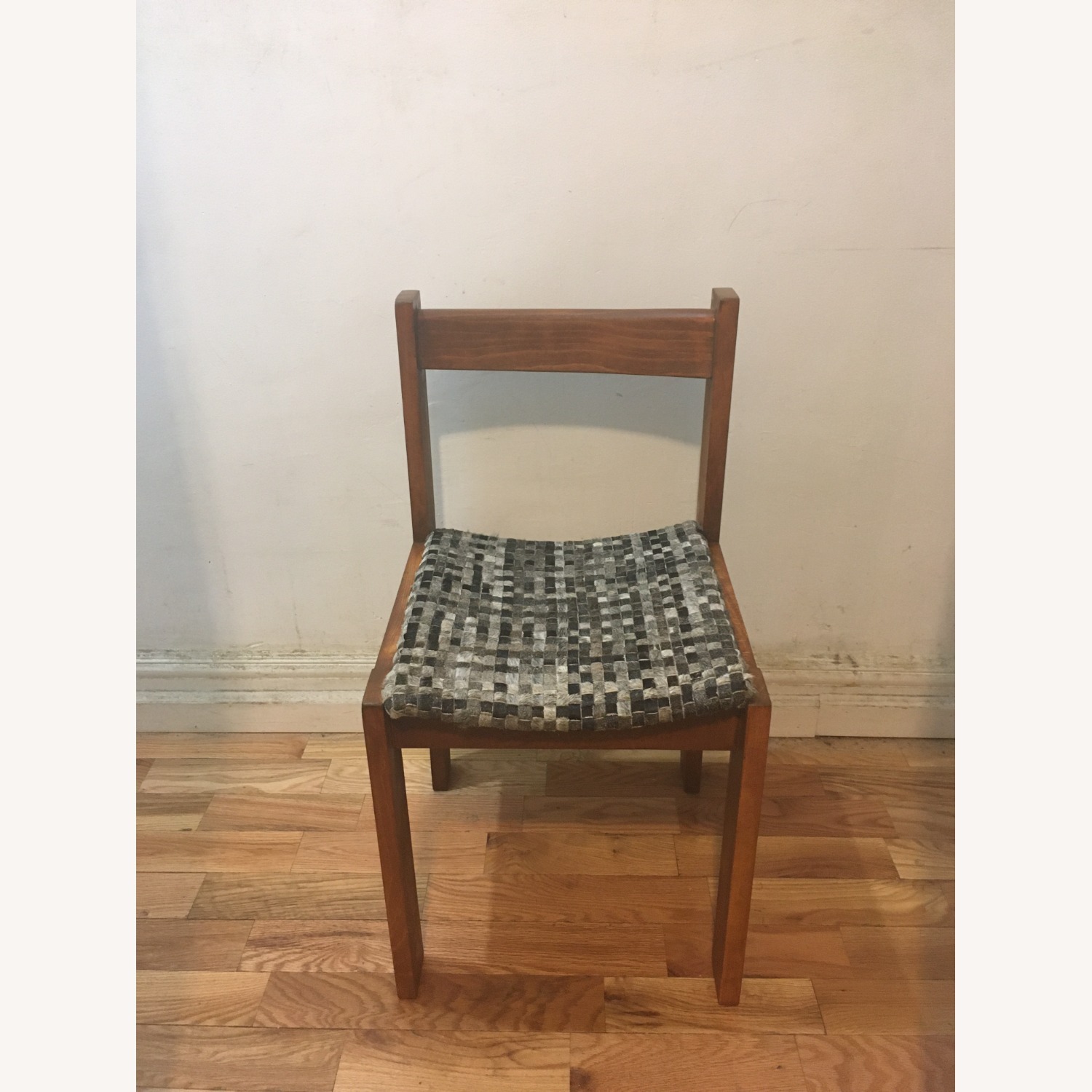 MCM Wood & Woven Leather Accent Chair - image-3