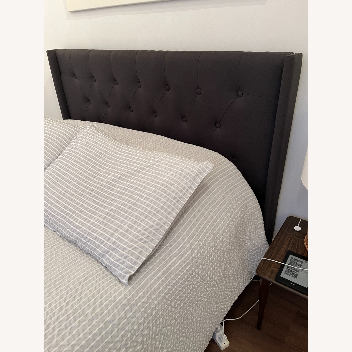 Upholstered Platform Bed (Full) Charcoal - image-3