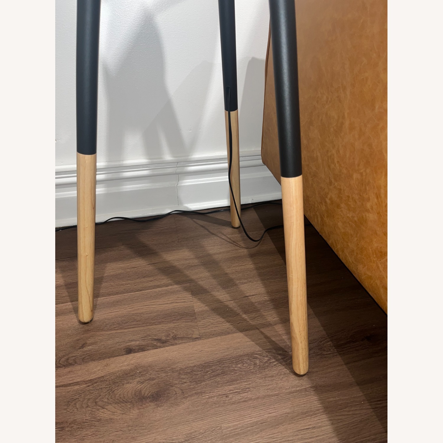 AllModern Burdette Tripod Floor Lamp Light Wood and Black - image-3