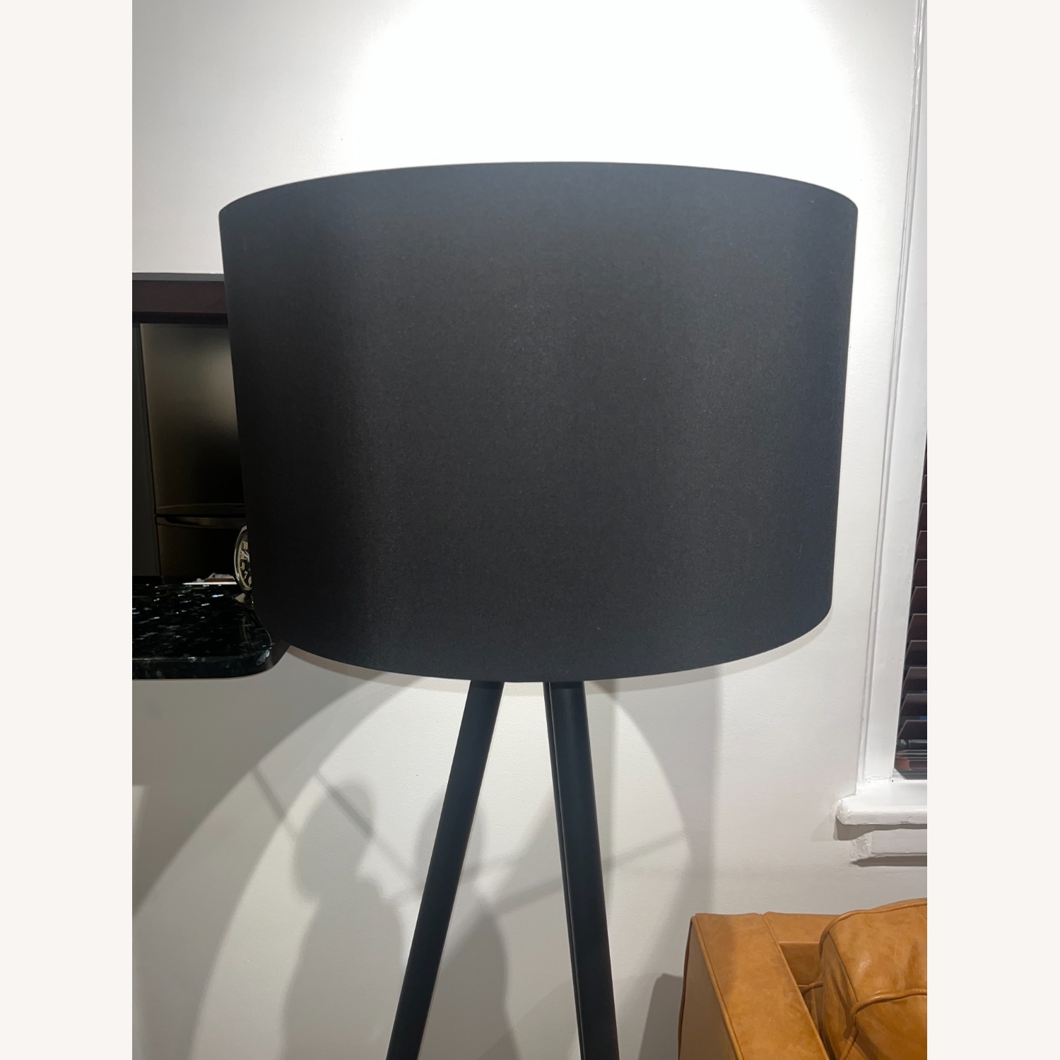 AllModern Burdette Tripod Floor Lamp Light Wood and Black - image-2