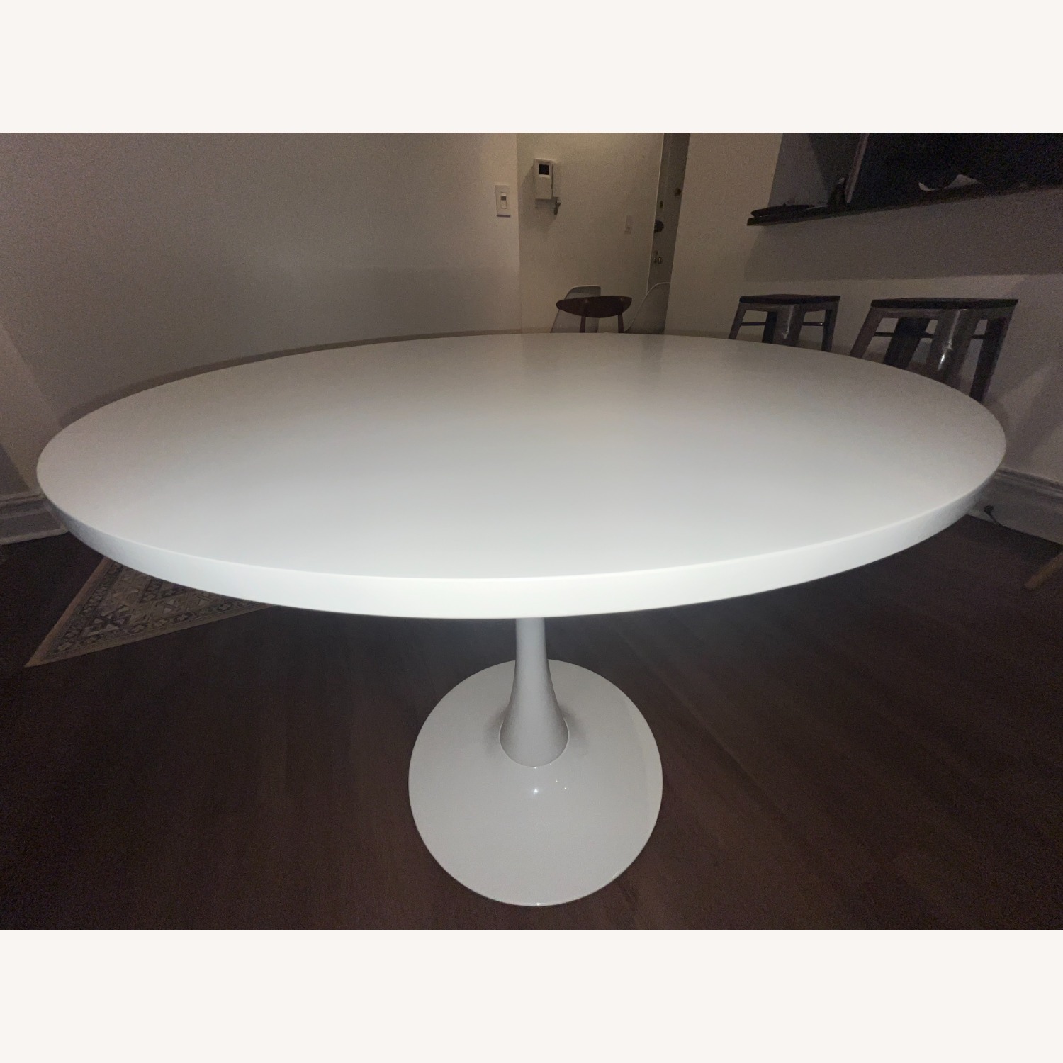 Amazon MCM Style White Tulip Dining Table - image-2