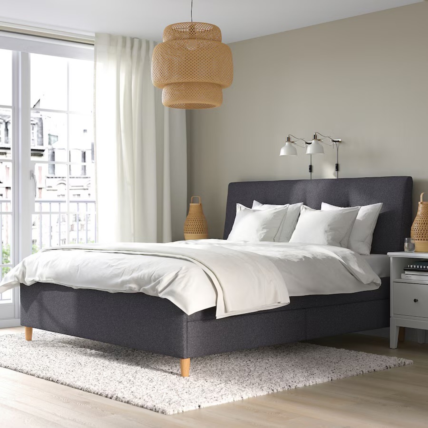 IKEA Idanäs King Storage Bed - image-2