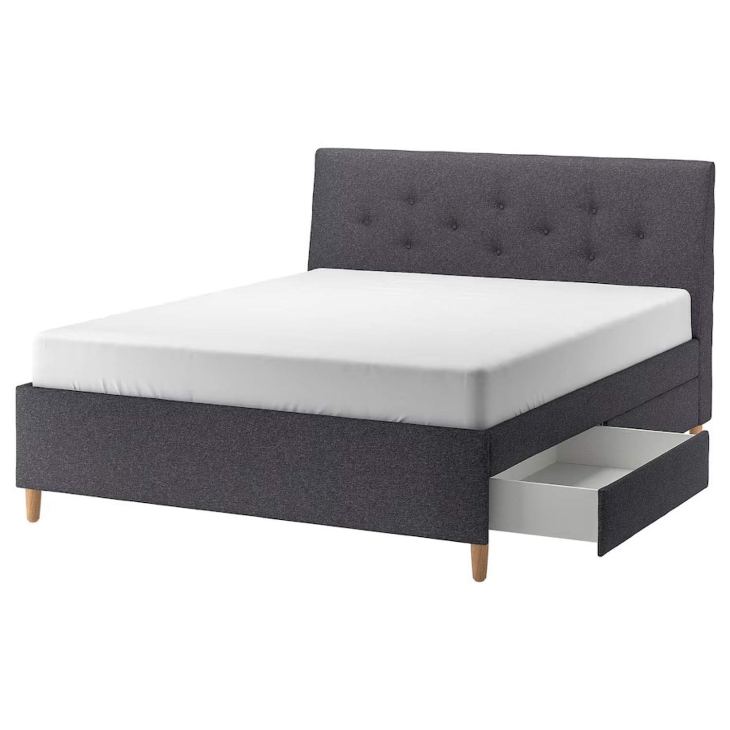 IKEA Idanäs King Storage Bed - image-1