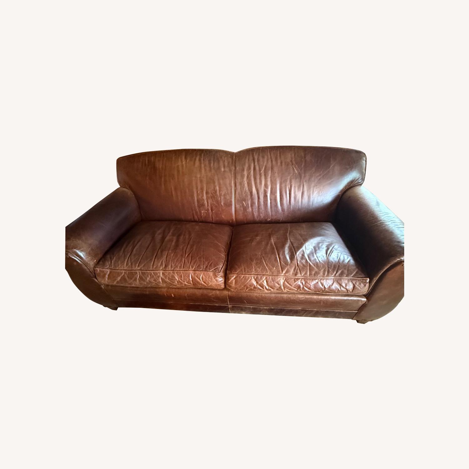 Mitchell Gold + Bob Williams Leather Sofa - image-0
