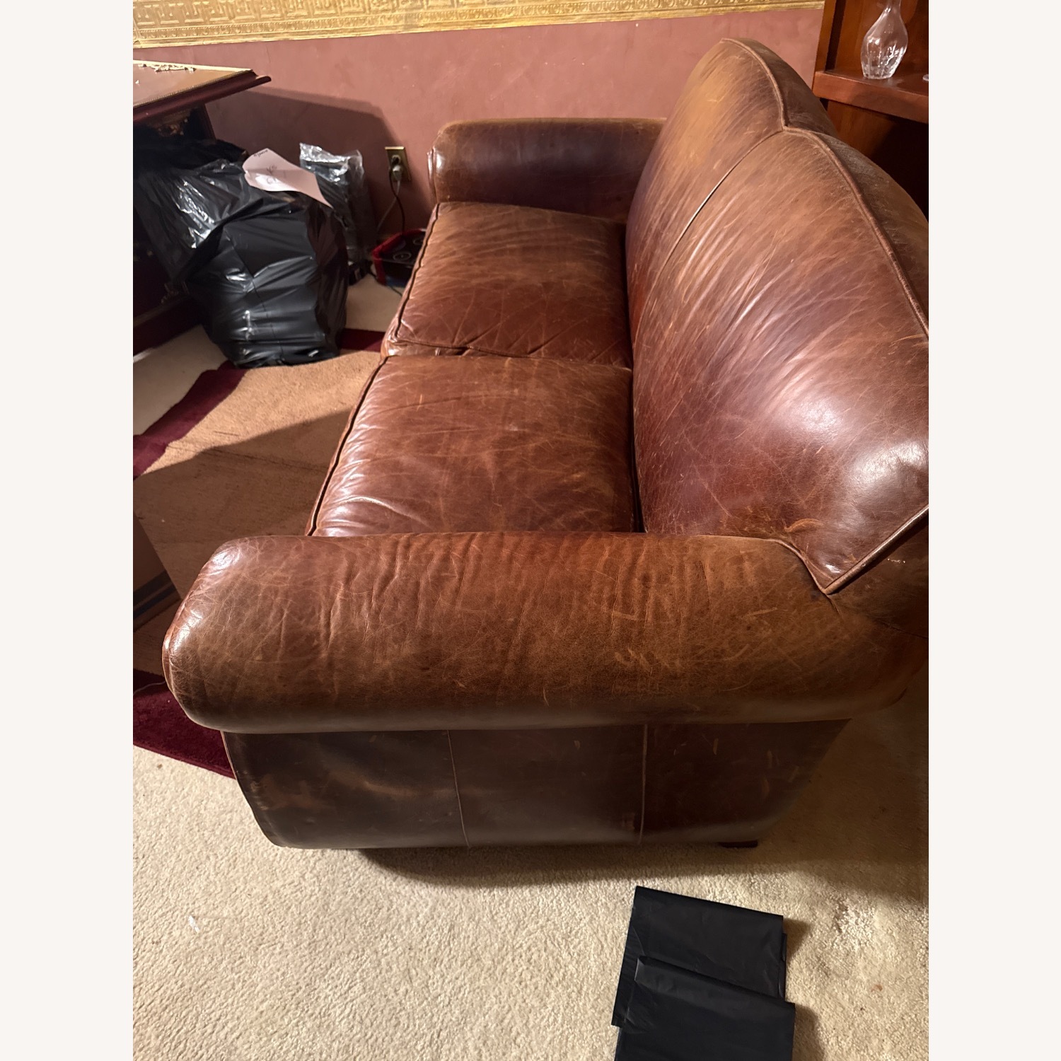 Mitchell Gold + Bob Williams Leather Sofa - image-4