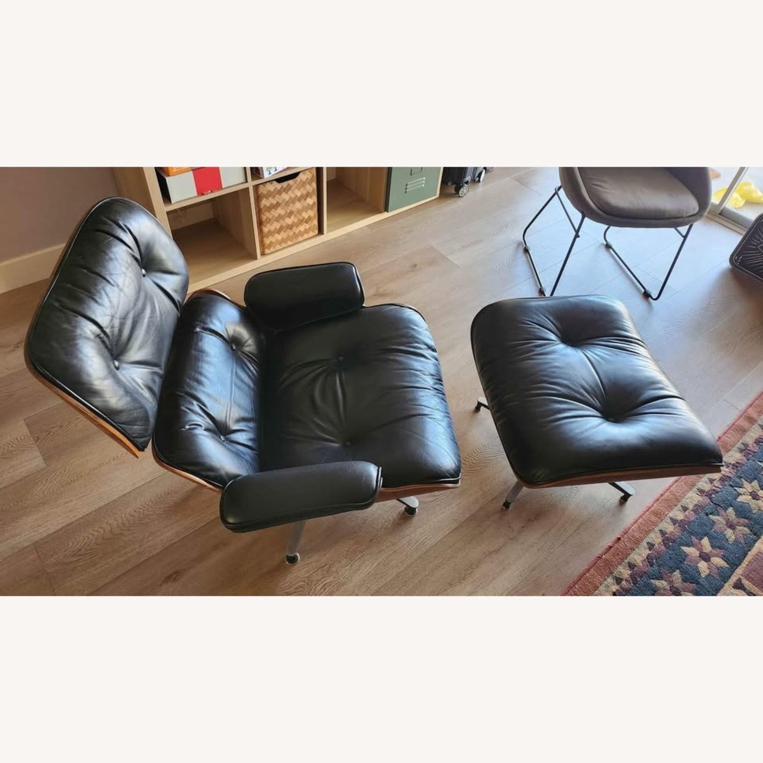 Herman Miller Eames Lounge Black Leather Chair - image-9