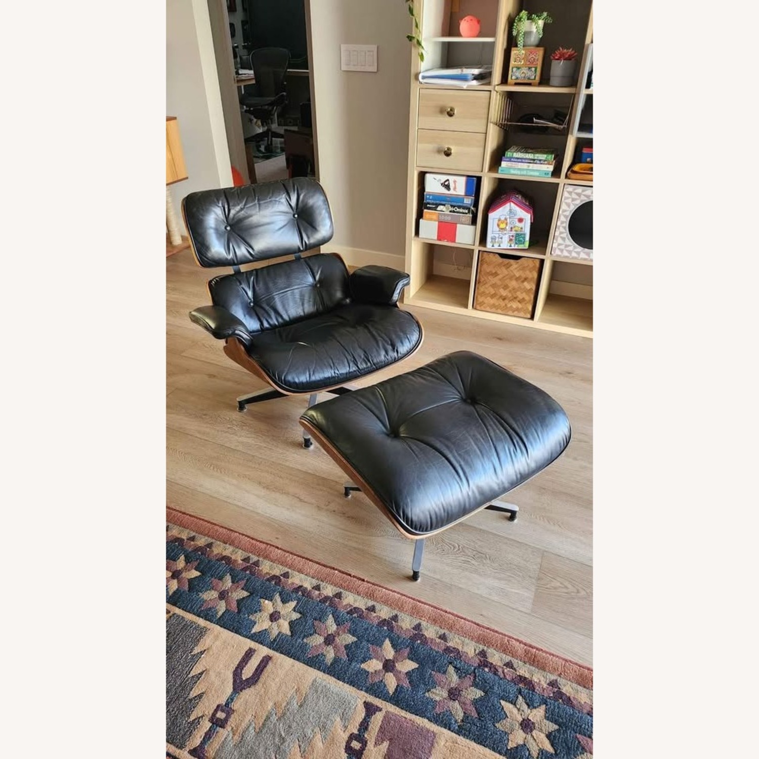 Herman Miller Eames Lounge Black Leather Chair - image-10