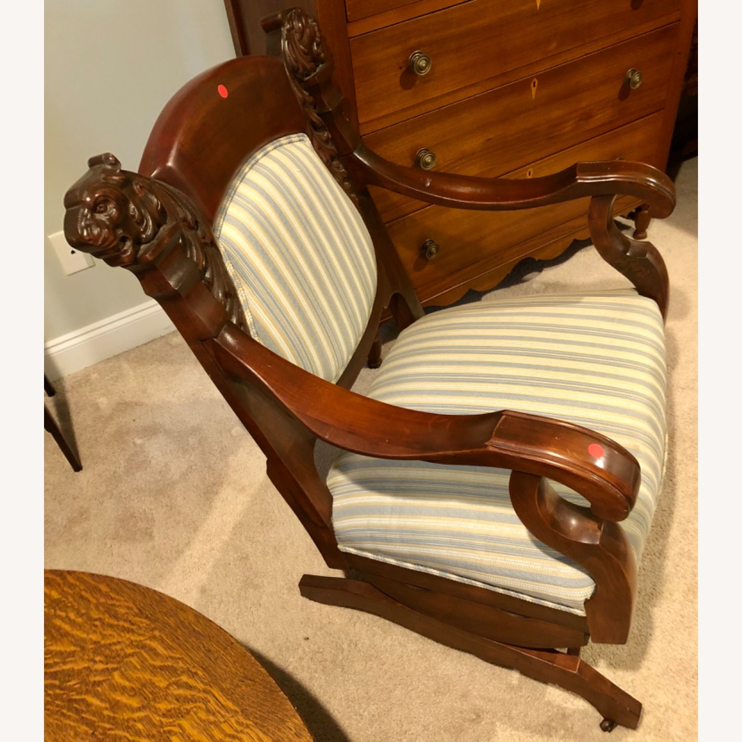 Antique Cherry Glider/Rocking Chair from Kentucky  - image-9