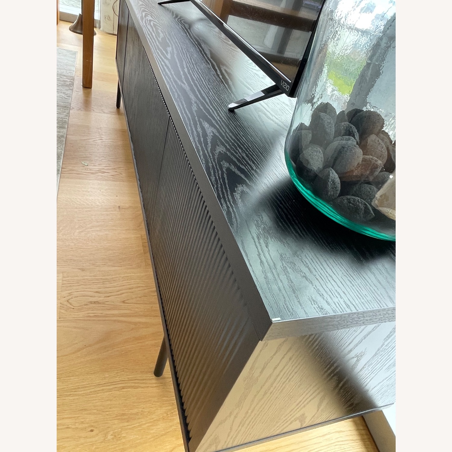 Black Fluted Media Console Table - image-3
