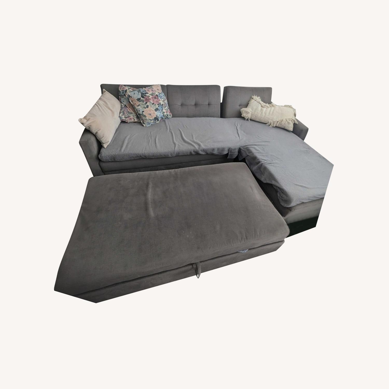Sectional Couch with Cushion - image-0