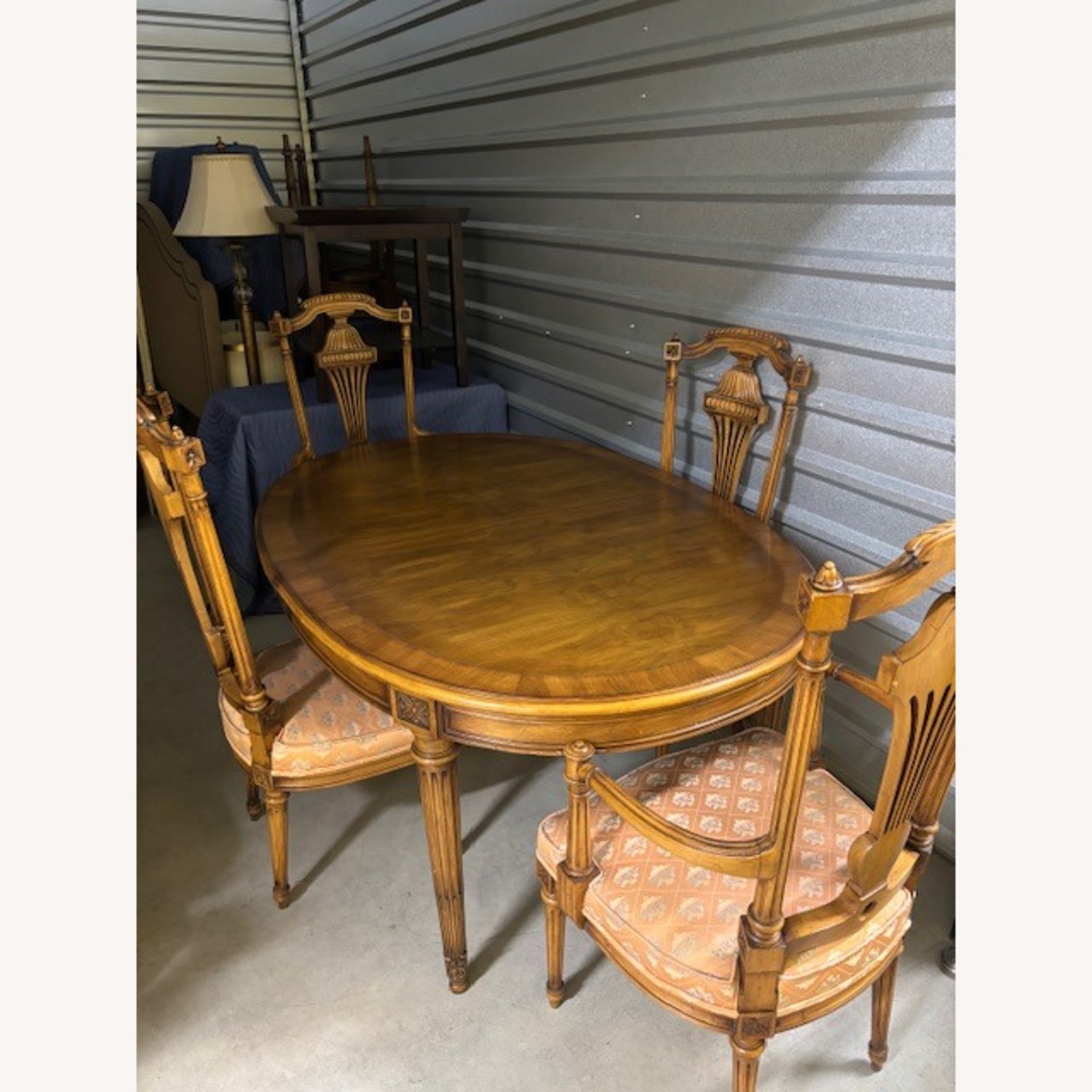 Dining Set: Round Table + 4 Chairs - image-1