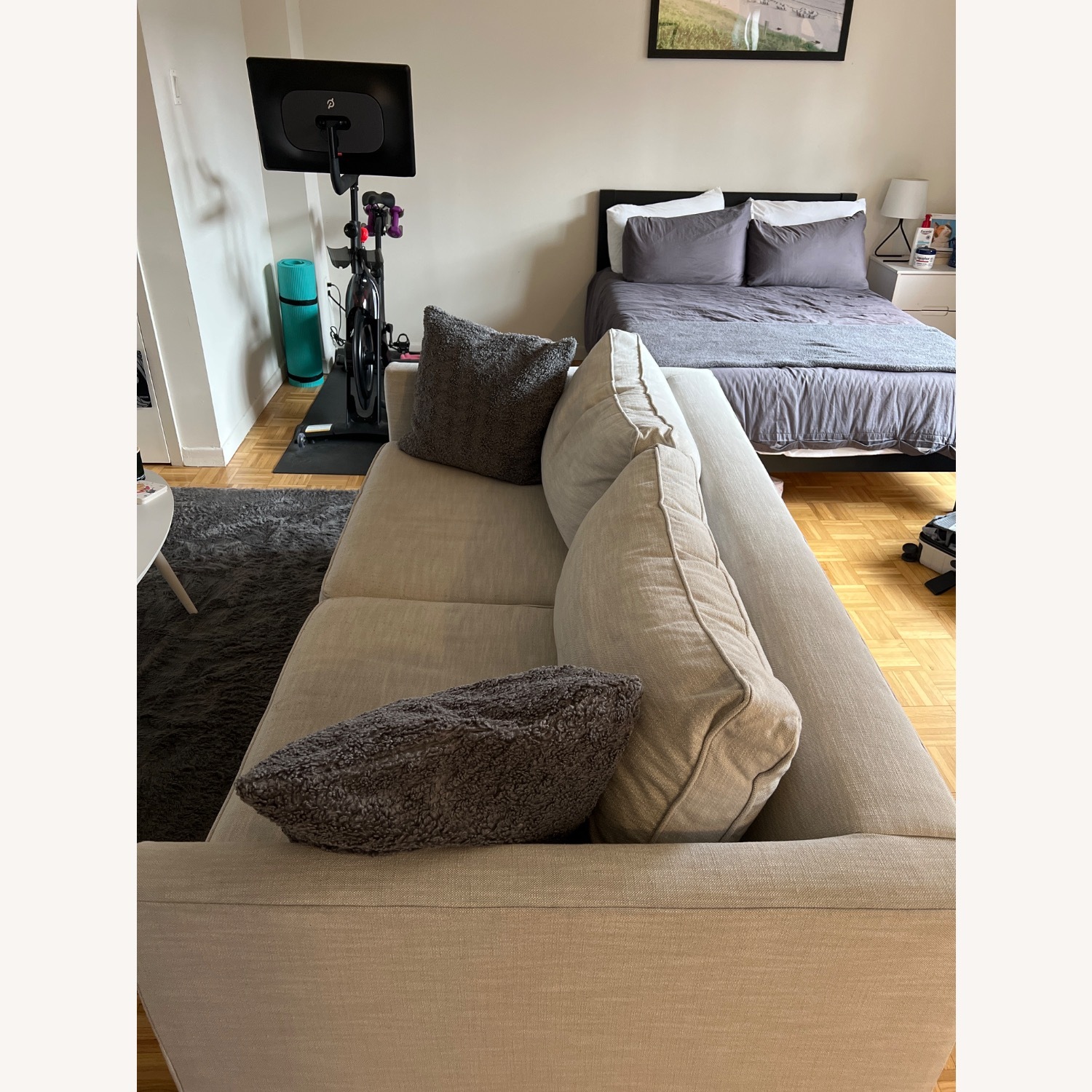 West Elm Frost Gray 76” Harris Sofa - image-2