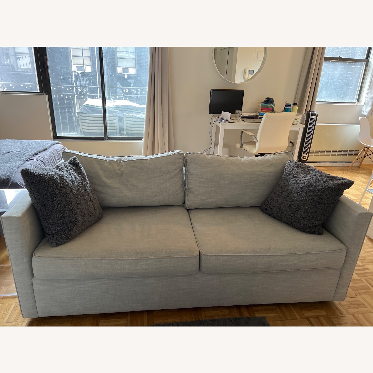 West Elm Frost Gray 76” Harris Sofa - image-1