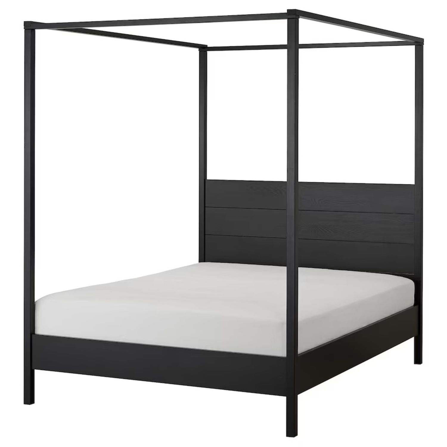 YTTERVÅG Elegant Four-Poster Queen Bed with Storage - image-5