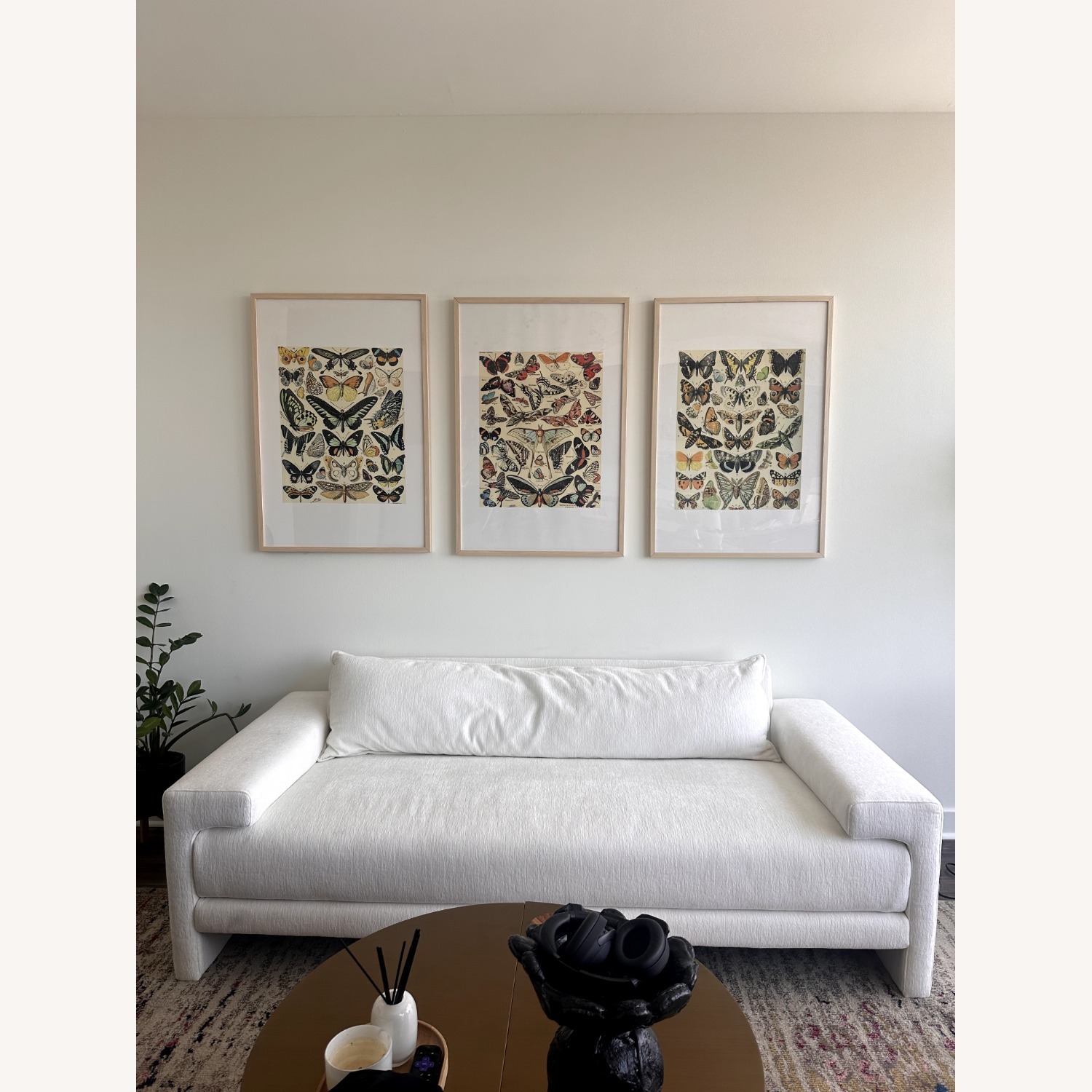 CB2 Camden 81" White Sofa - image-1