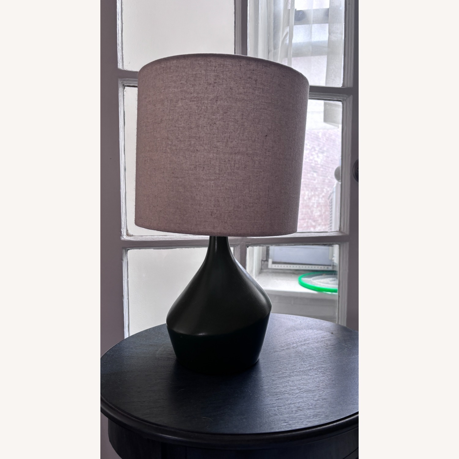 West Elm Green Asymmetry Ceramic Table Lamp - image-1