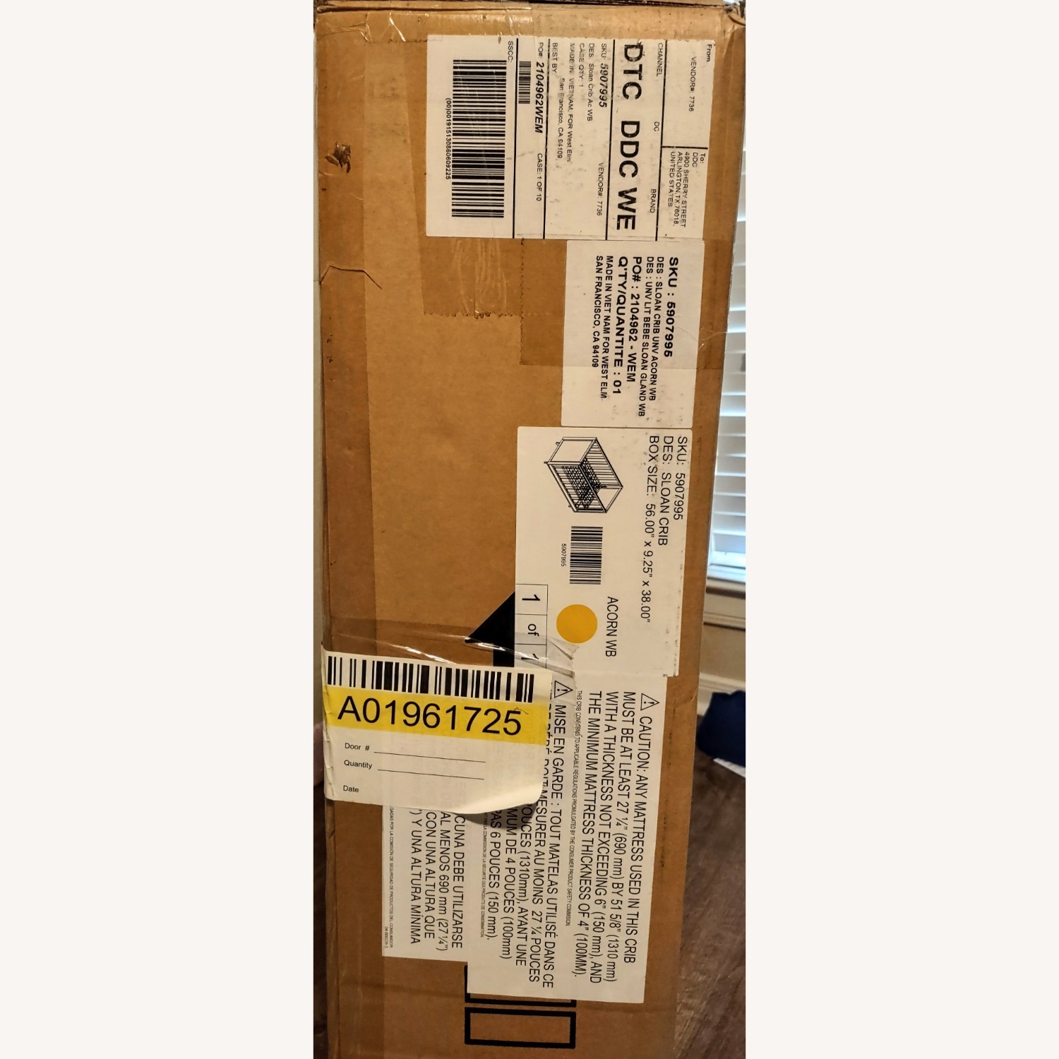 Sloan Acrylic Convertible Crib - image-2