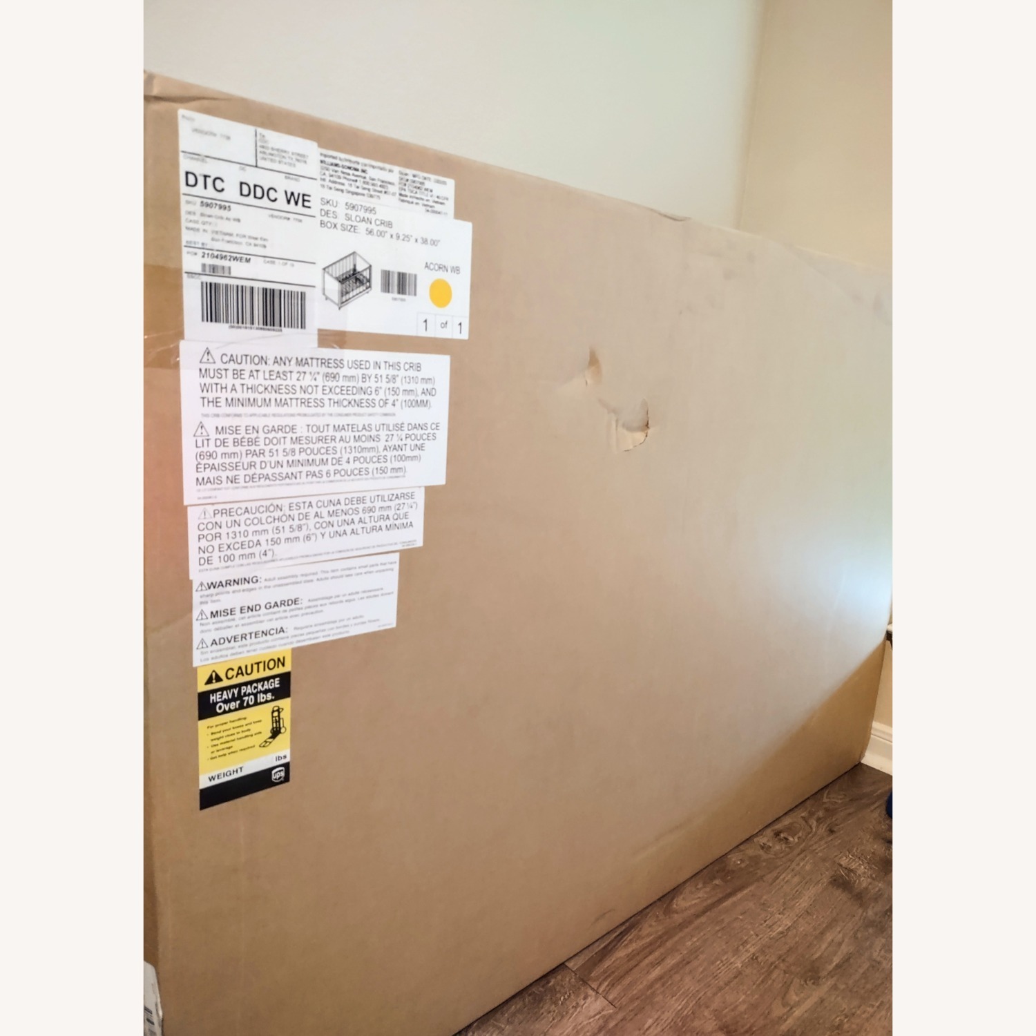 Sloan Acrylic Convertible Crib - image-5