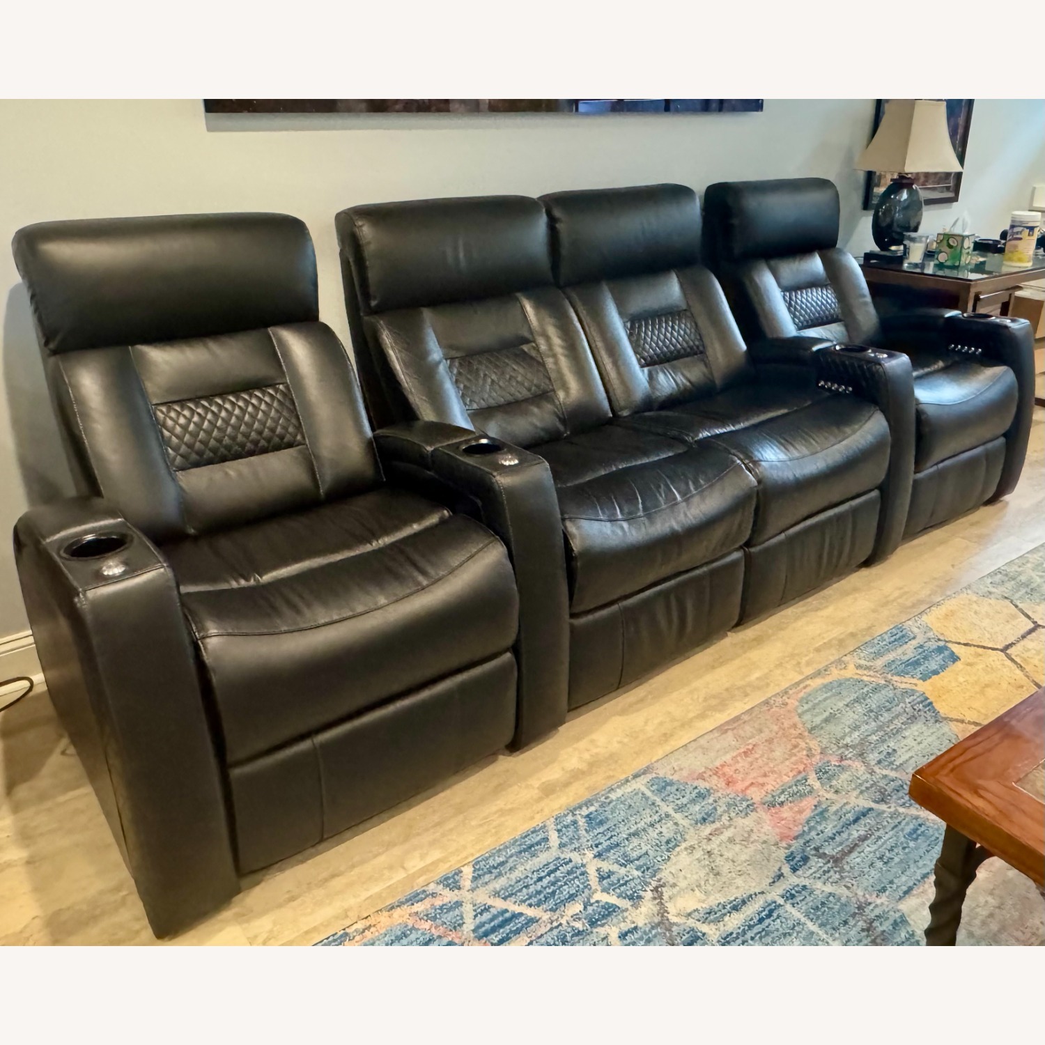 Home Theater Recliners Row of 4 - image-2