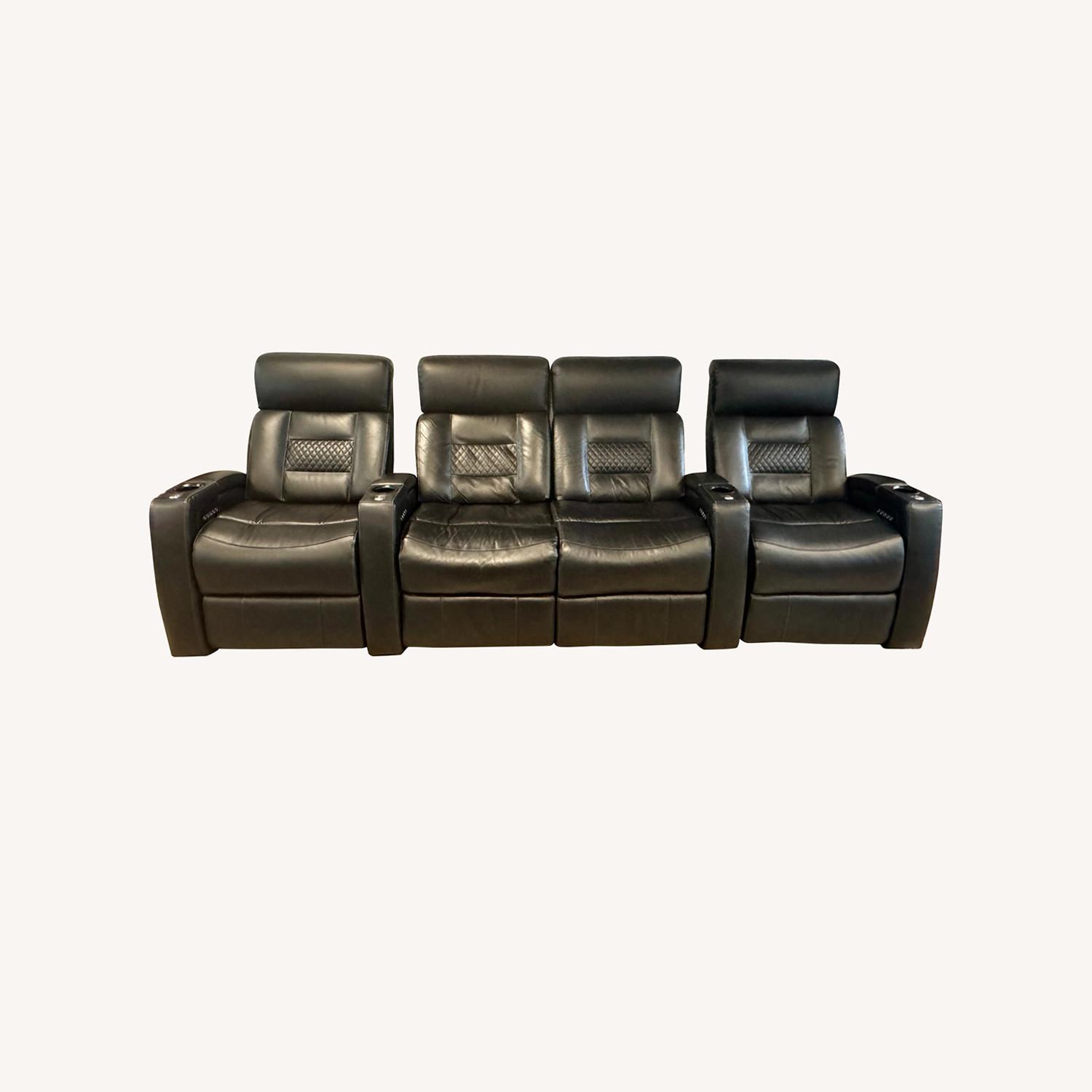 Home Theater Recliners Row of 4 - image-0