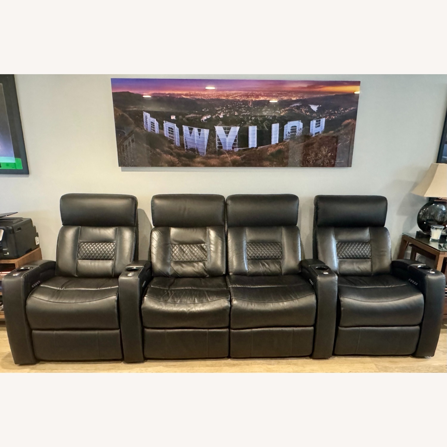 Home Theater Recliners Row of 4 - image-1