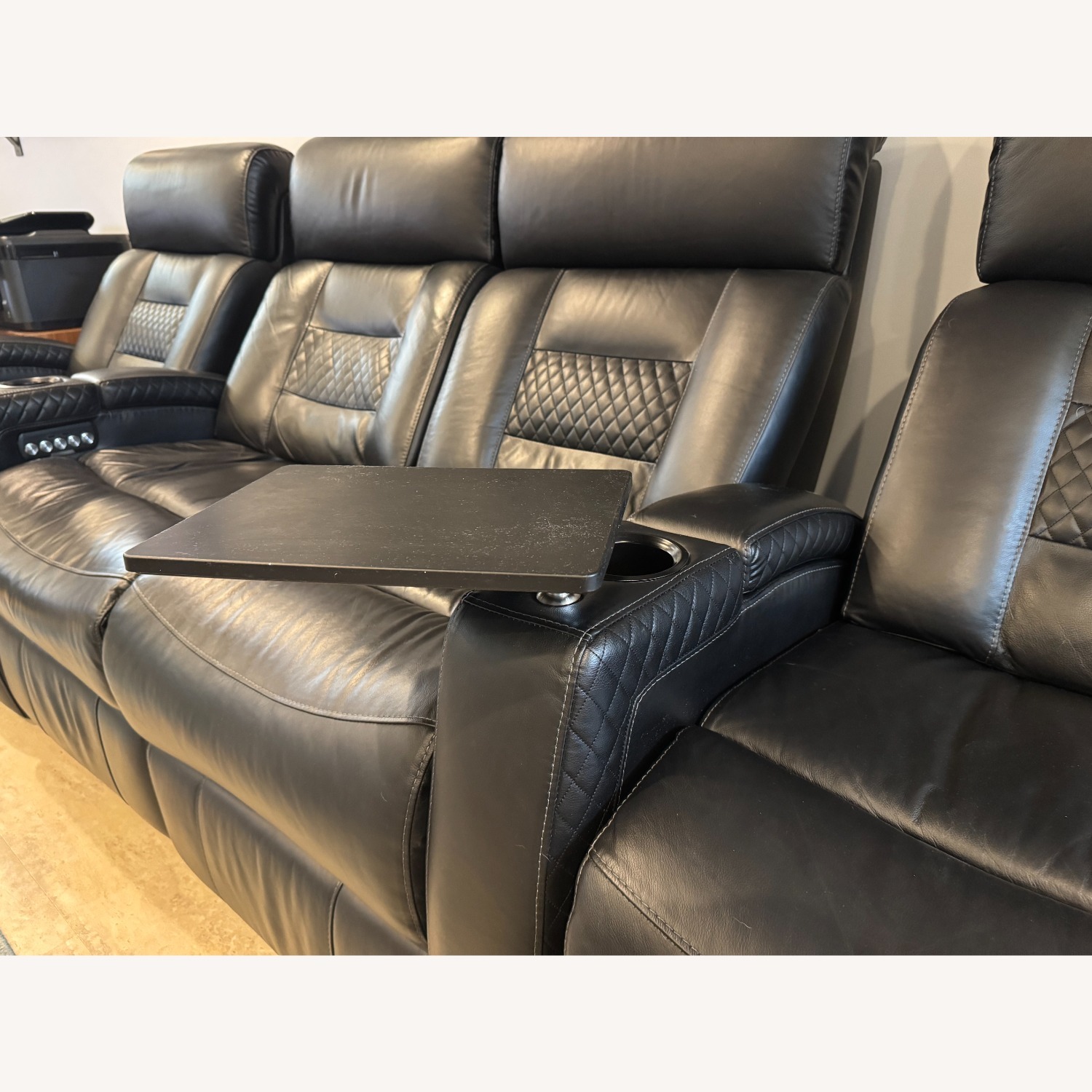 Home Theater Recliners Row of 4 - image-6