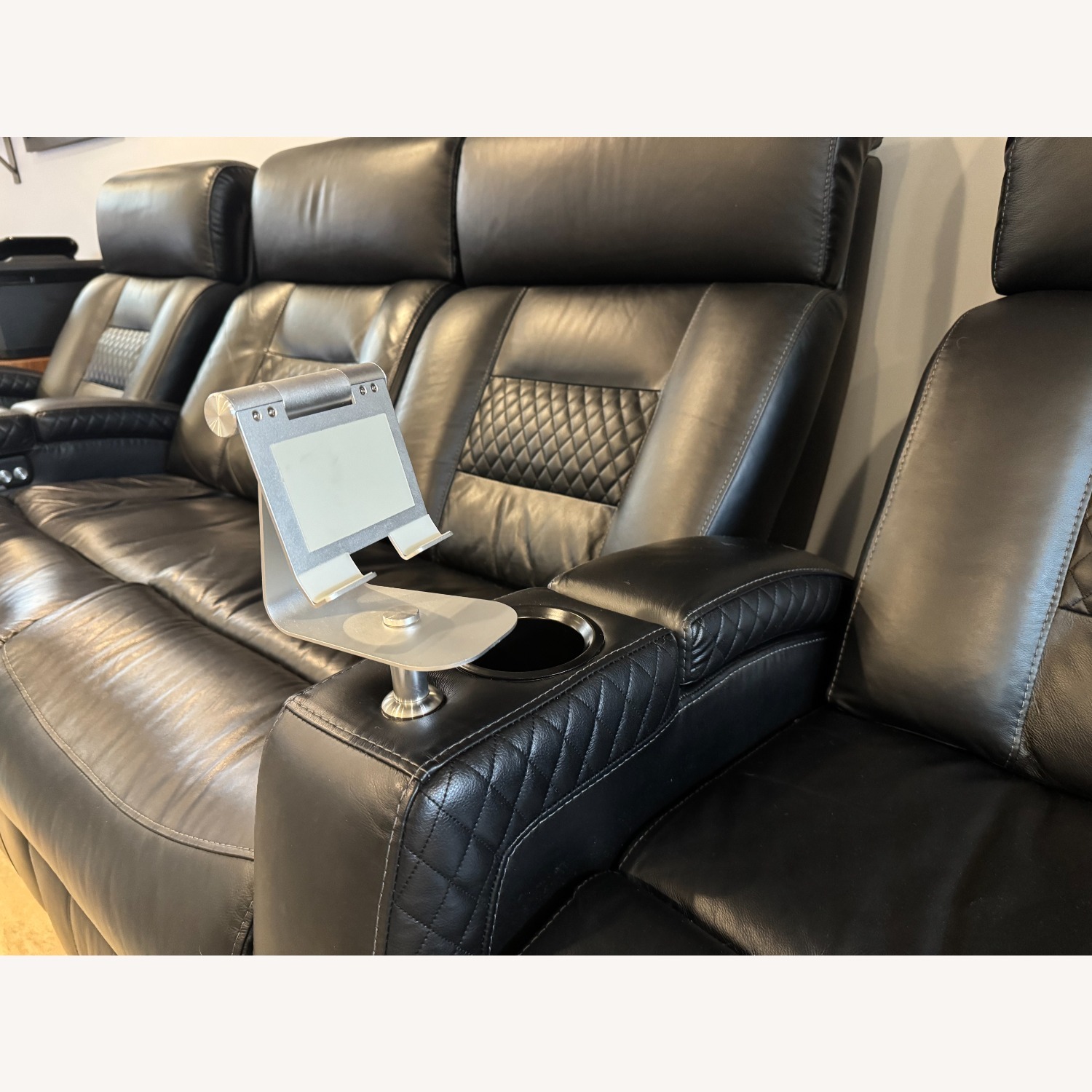 Home Theater Recliners Row of 4 - image-5